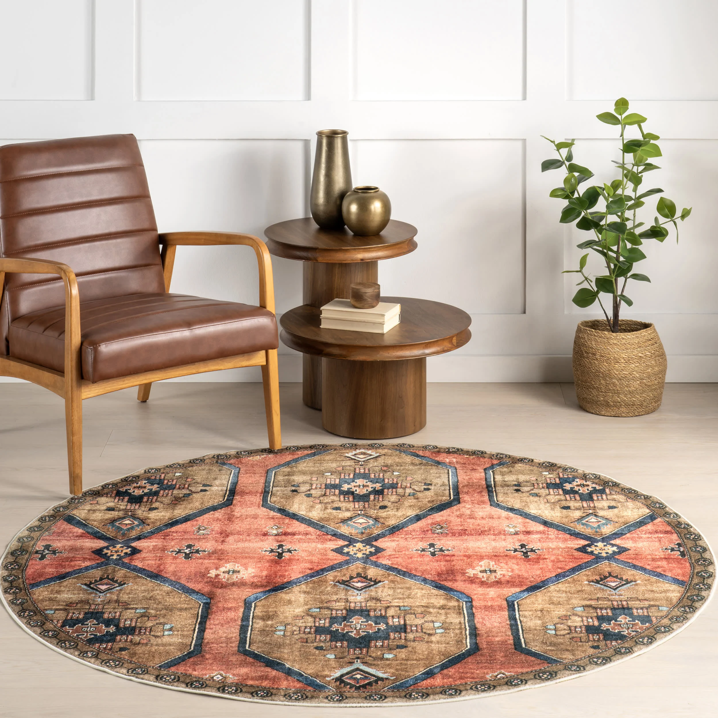 Katana Collage Washable Rug | Rust - Image 2