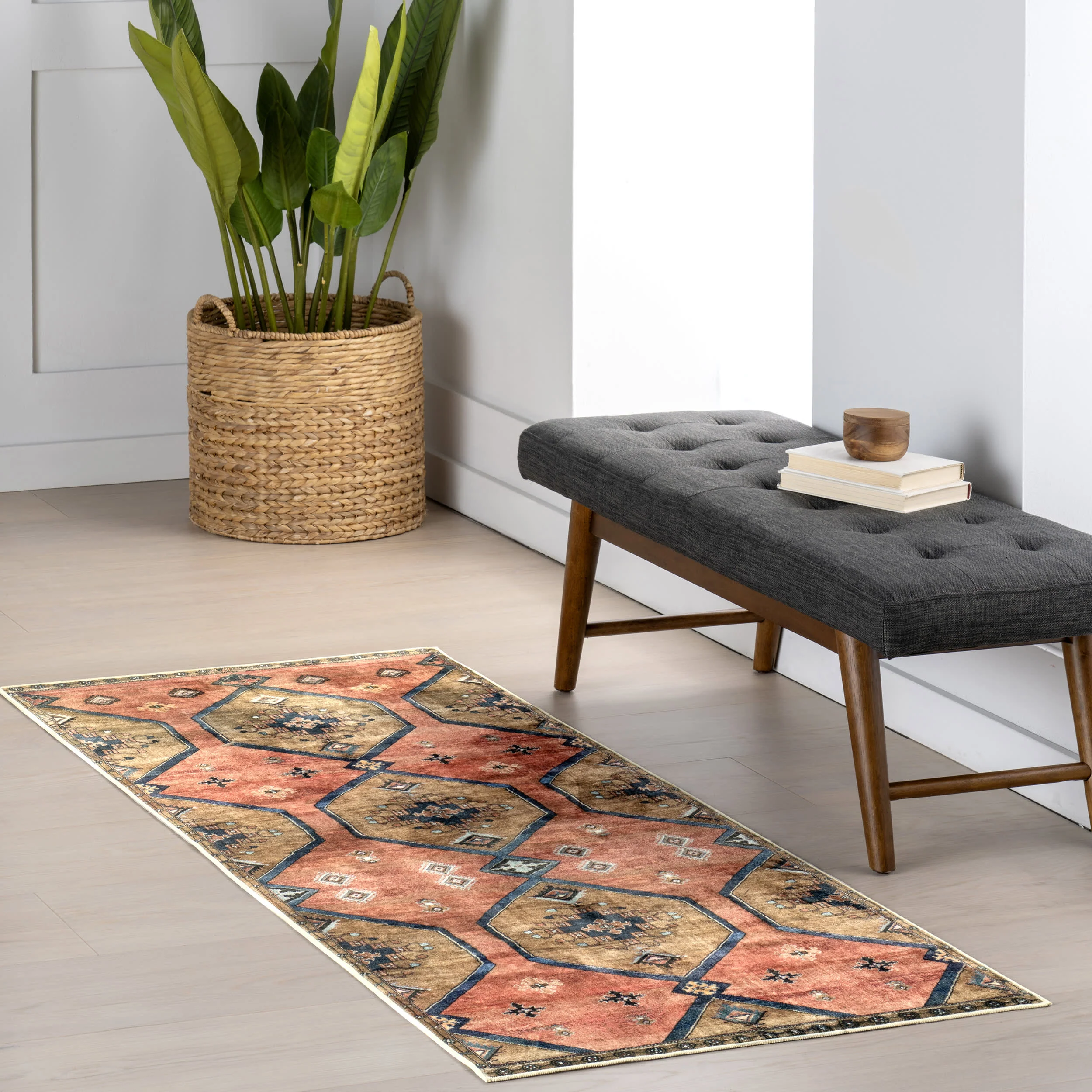 Katana Collage Washable Rug | Rust - Image 2