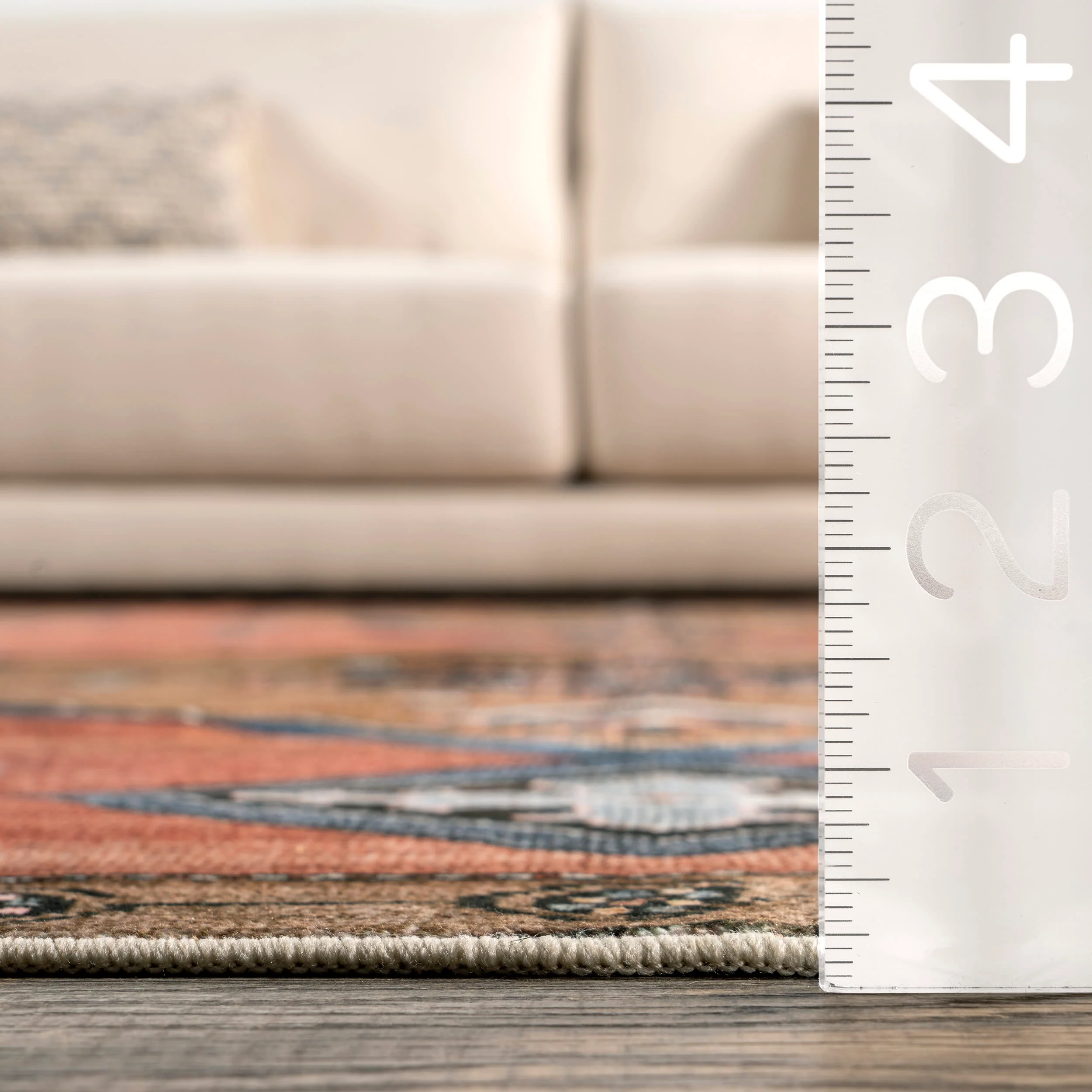 Katana Collage Washable Rug | Rust - Image 4