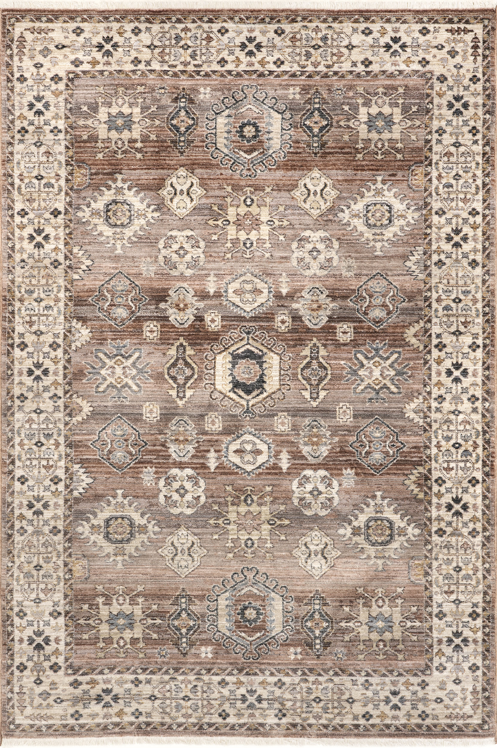 Kaylin Distressed Medallion Rug | Rust