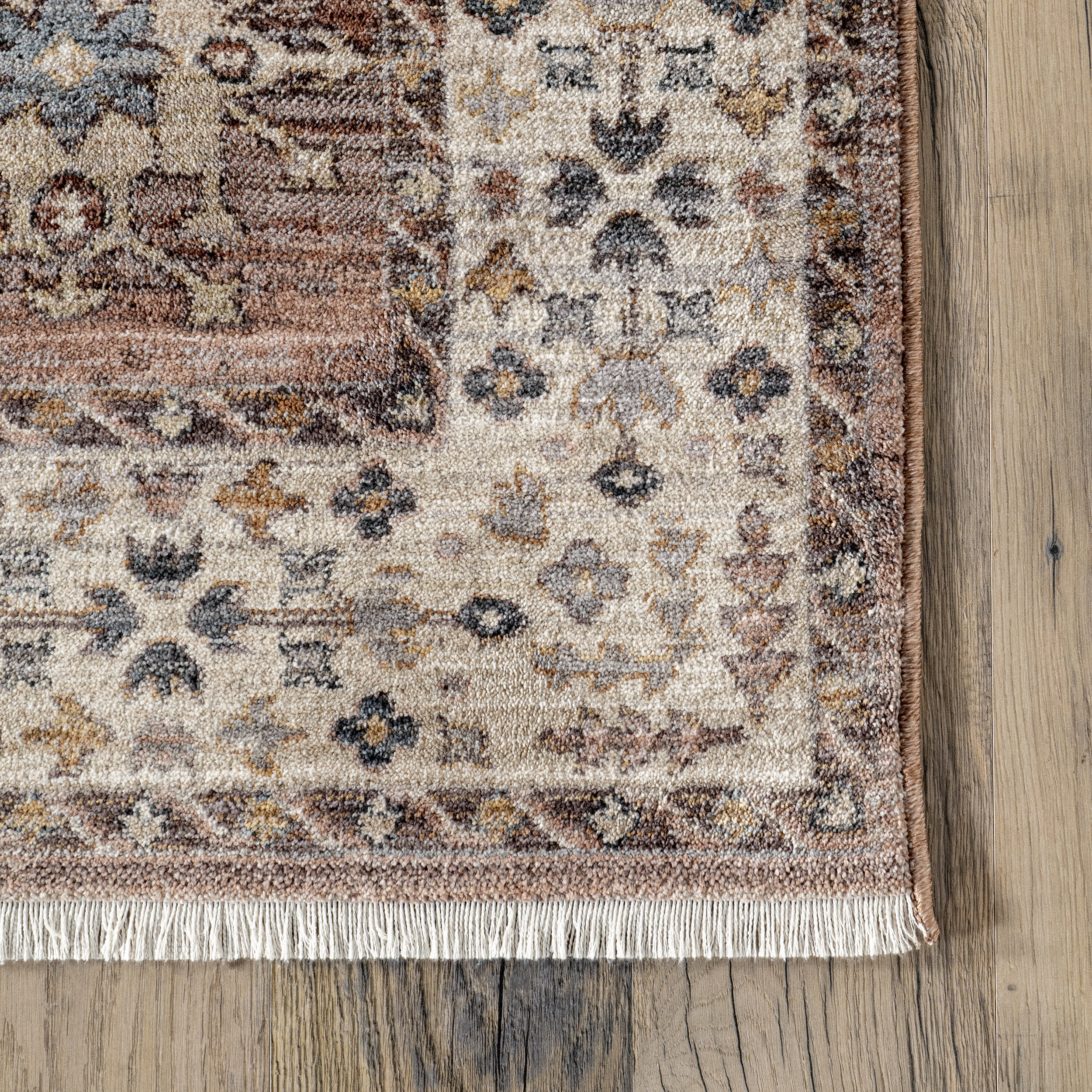 Kaylin Distressed Medallion Rug | Rust - Image 3