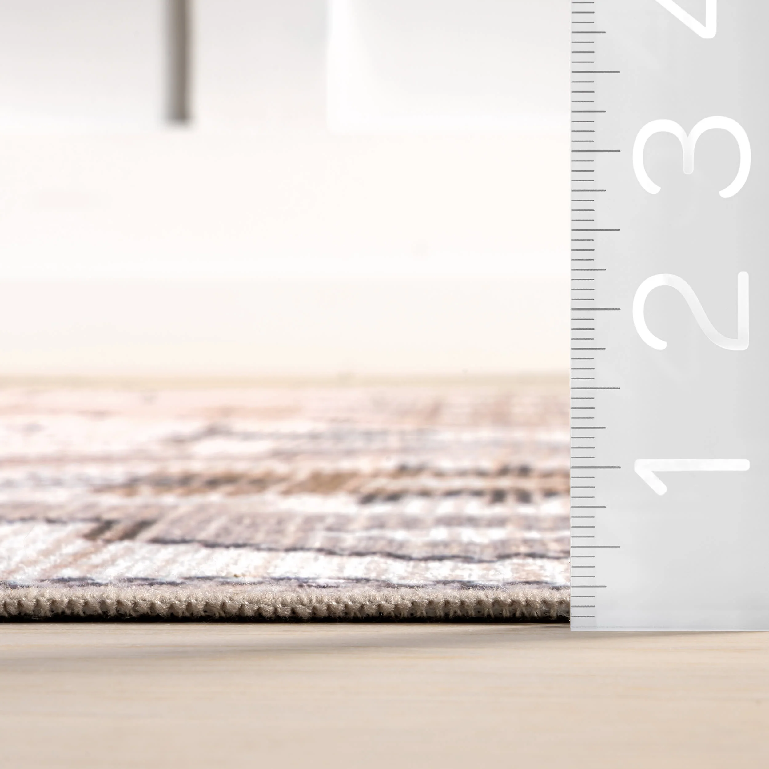 Keily Medallion Spill Proof Washable Rug | Ivory - Image 6