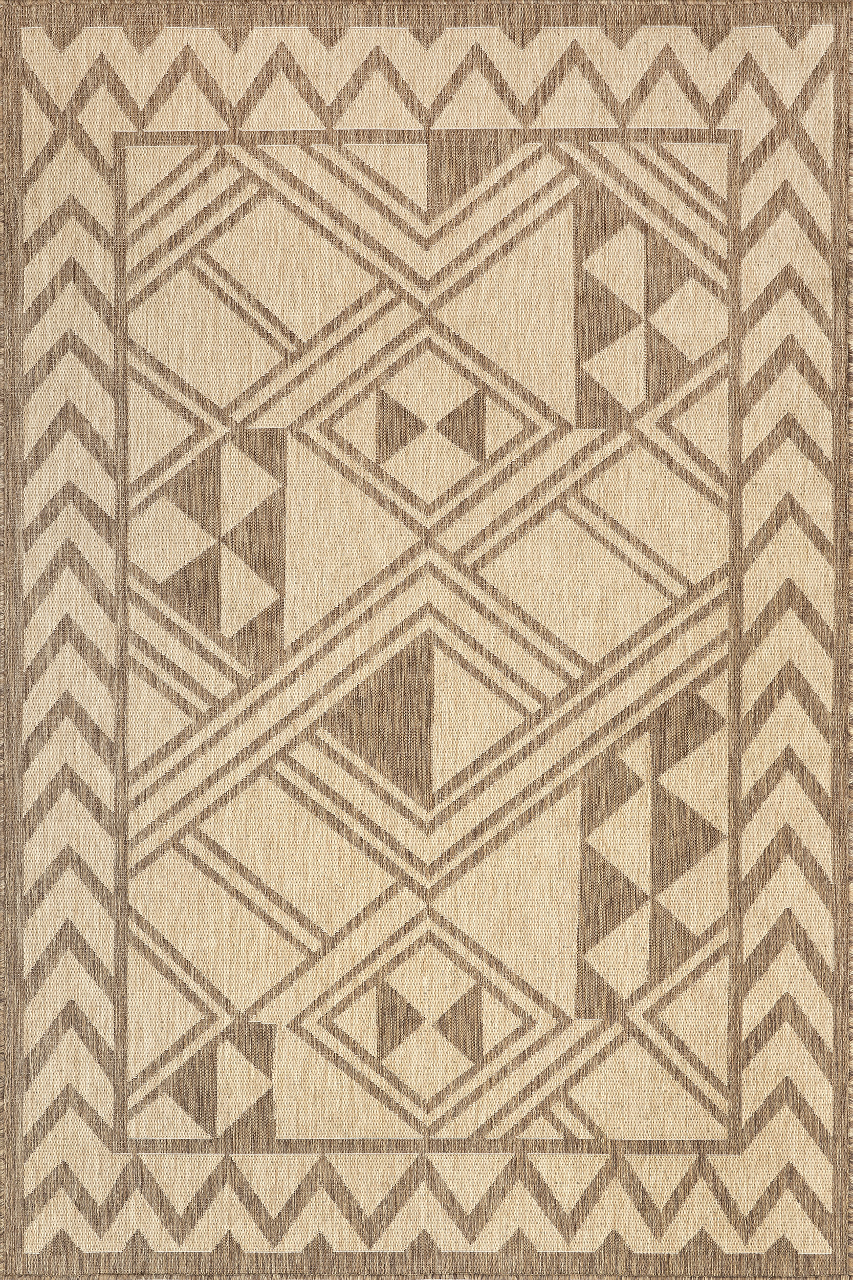 Kelly Transitional Indoor/Outdoor Rug | Brown