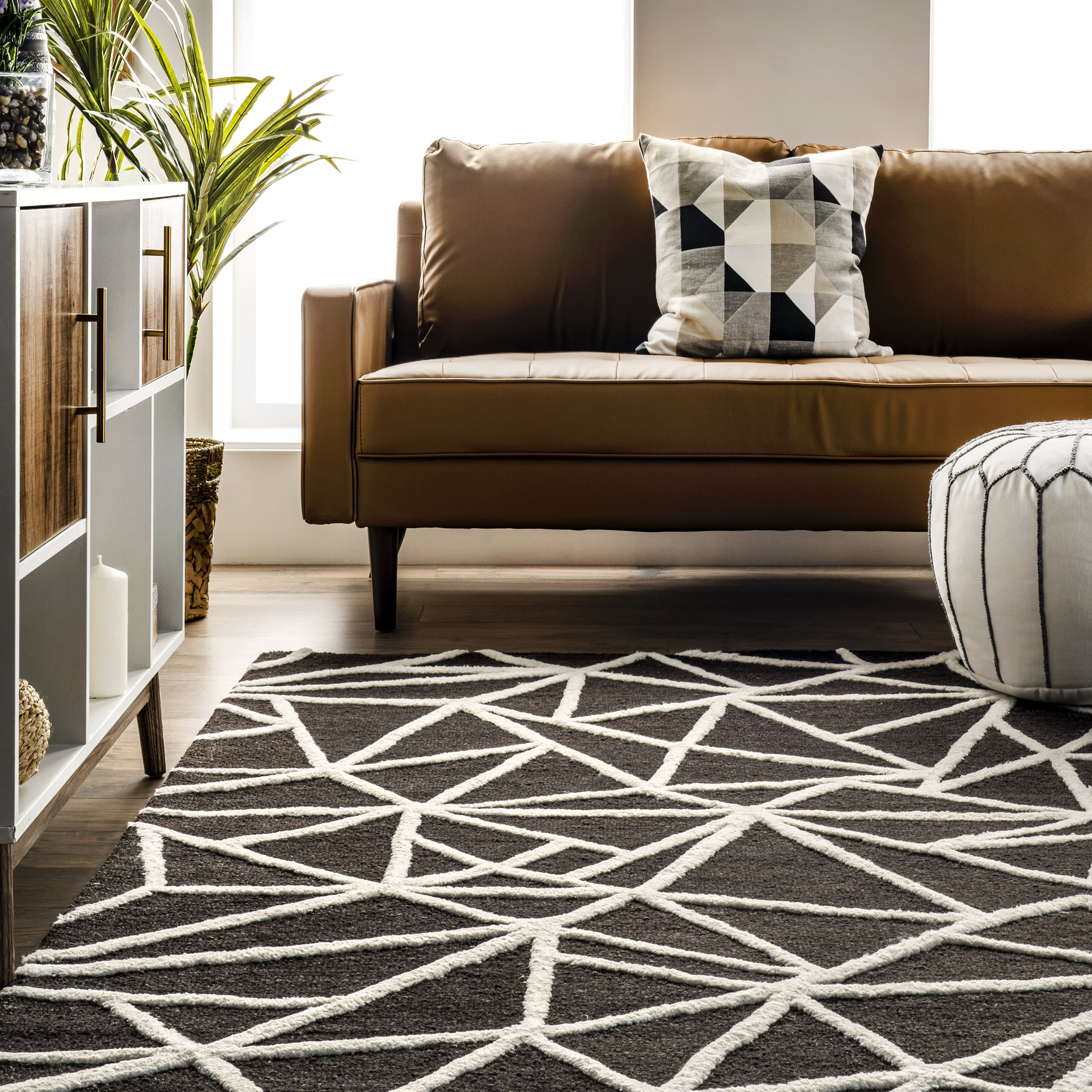 Kendall Wool Collage Rug | Black - Image 4