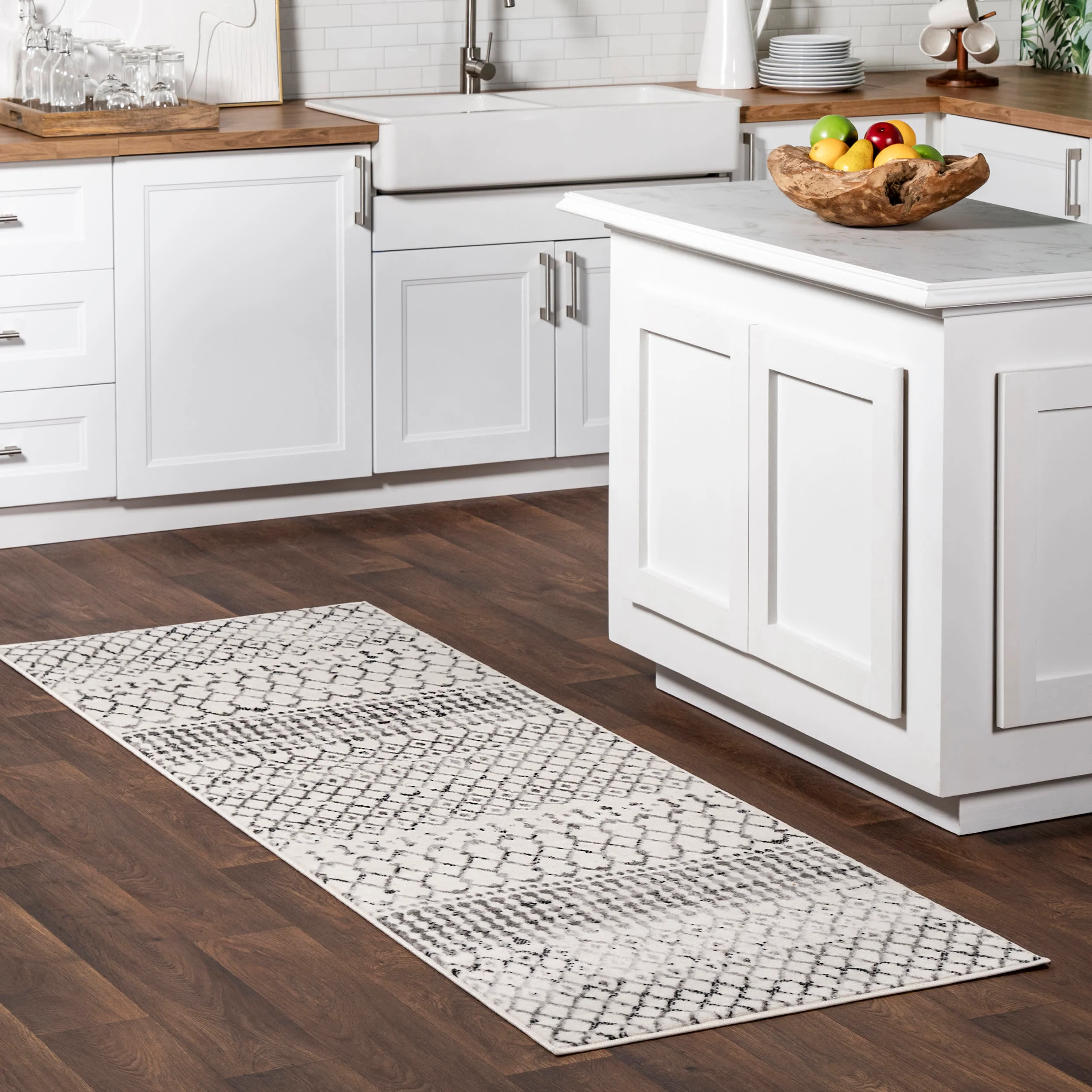 Kendyll Modern Trellis Rug | Grey - Image 2