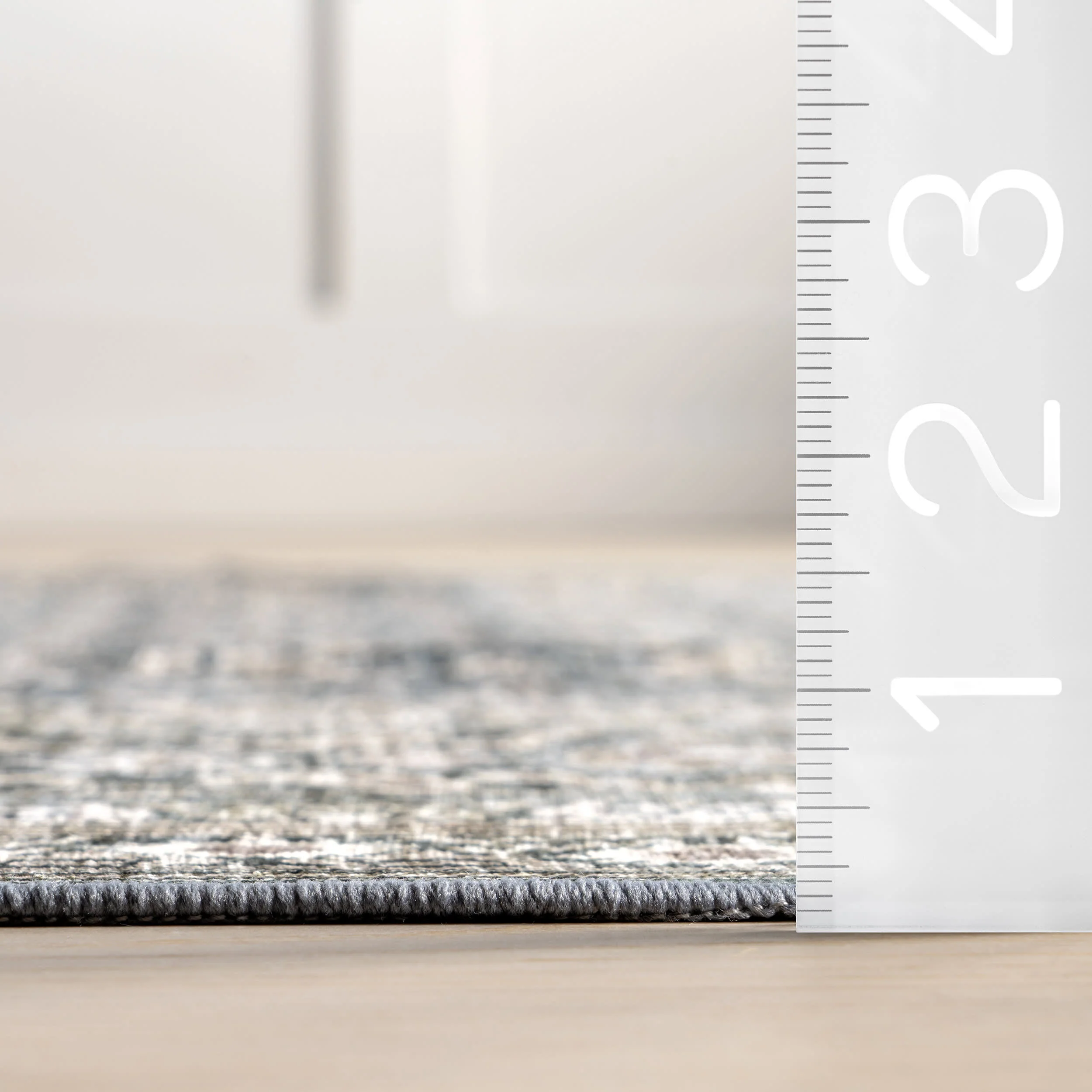 Kenia Medallion Spill Proof Washable Rug | Slate Blue - Image 6