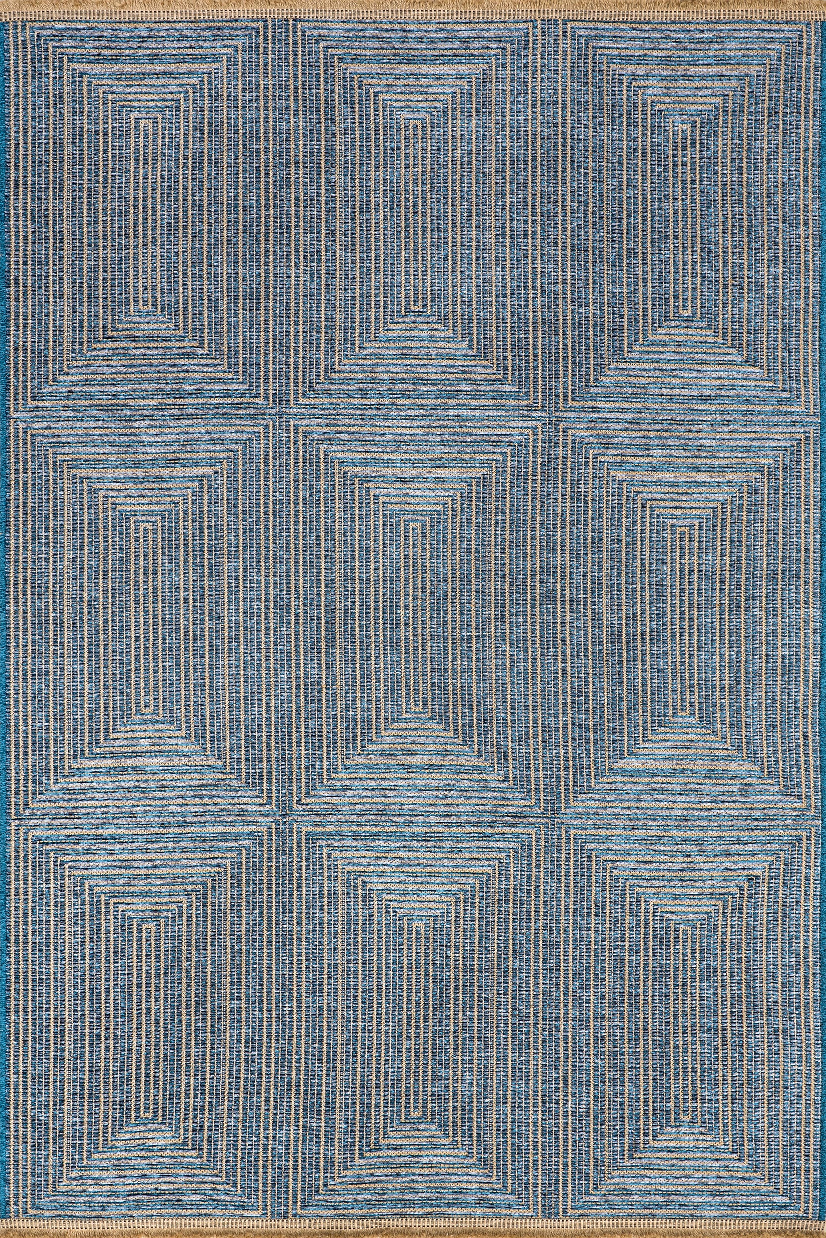Kenna Geometric Rug | Blue