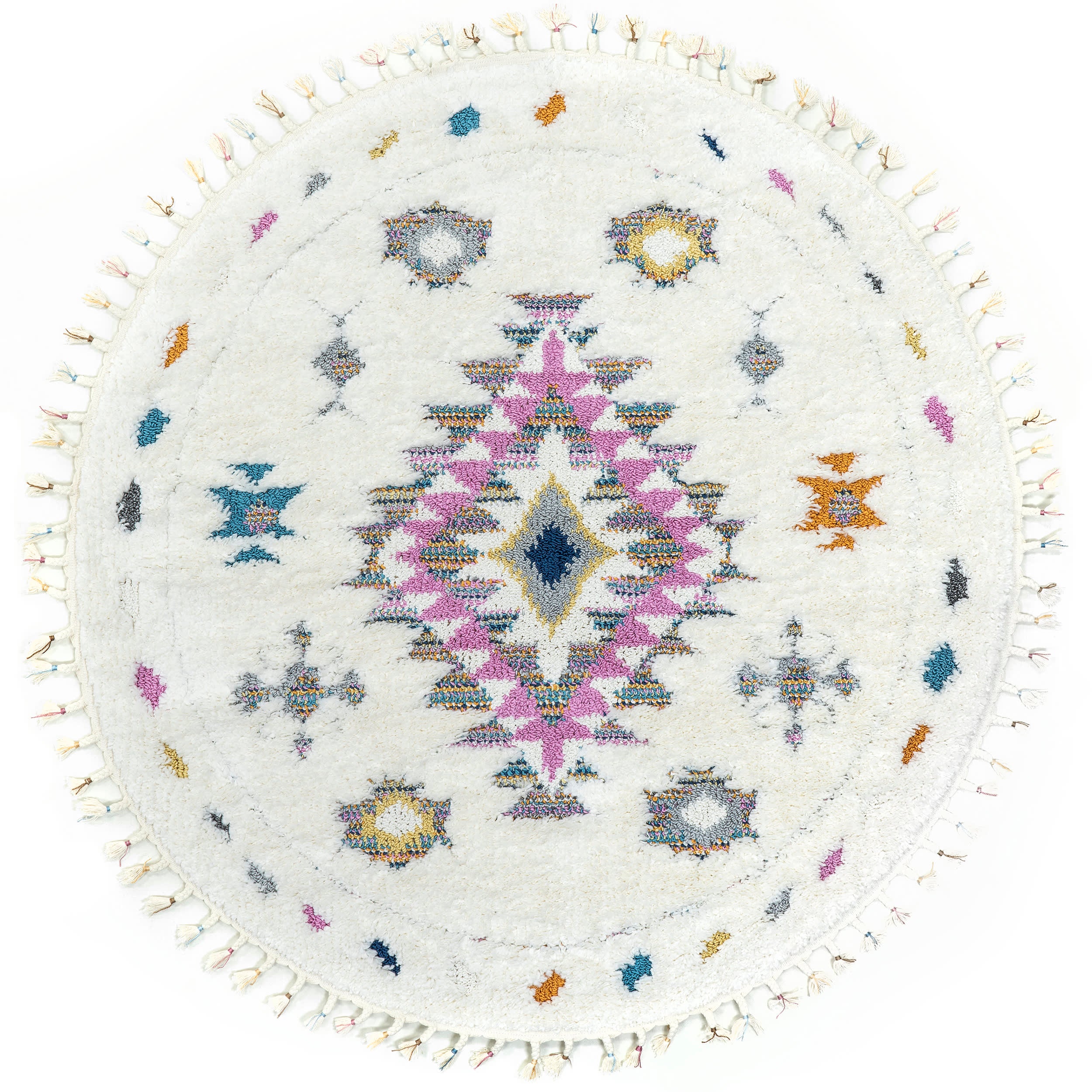 Kenzie Carved Shag Rug | Off White