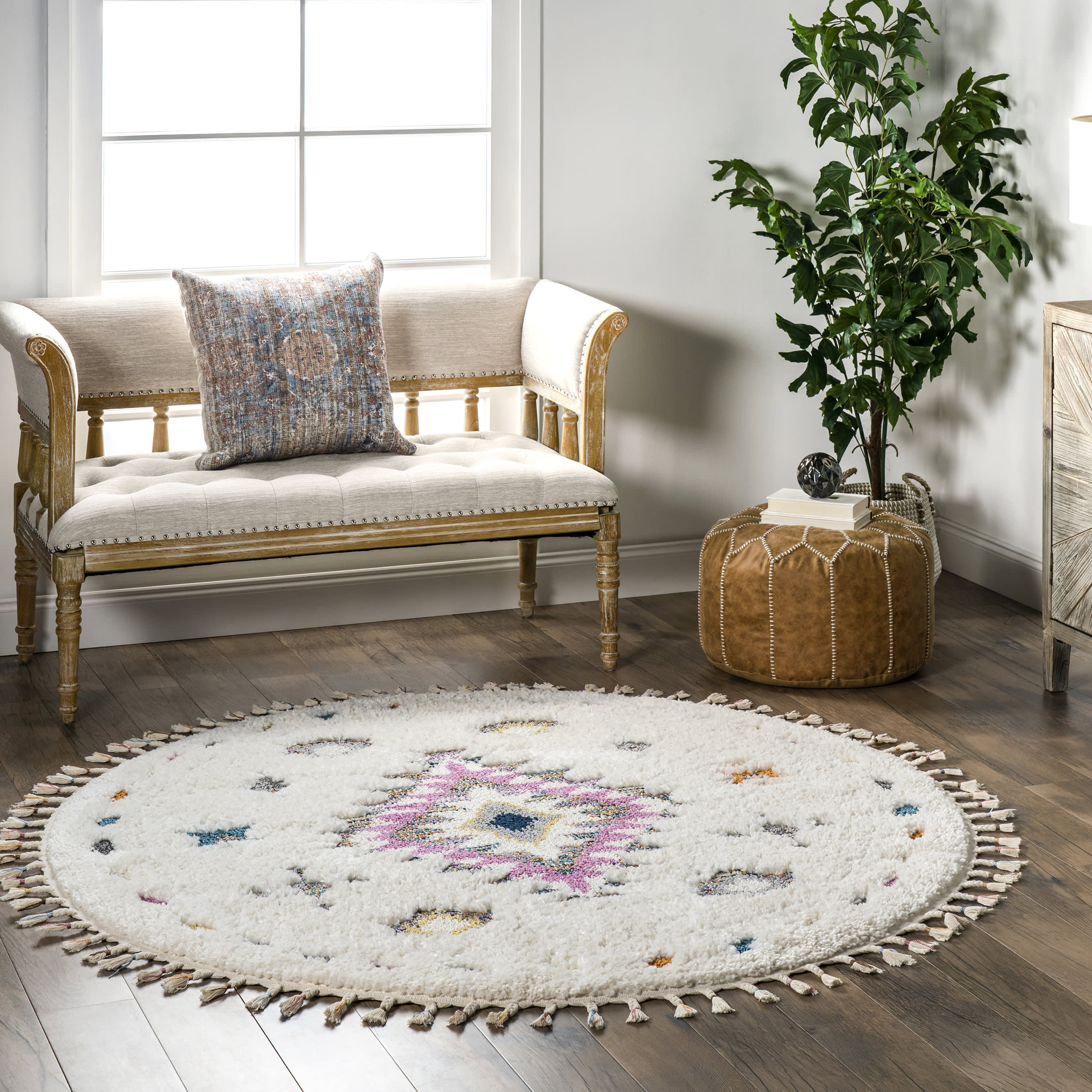 Kenzie Carved Shag Rug | Off White - Image 2