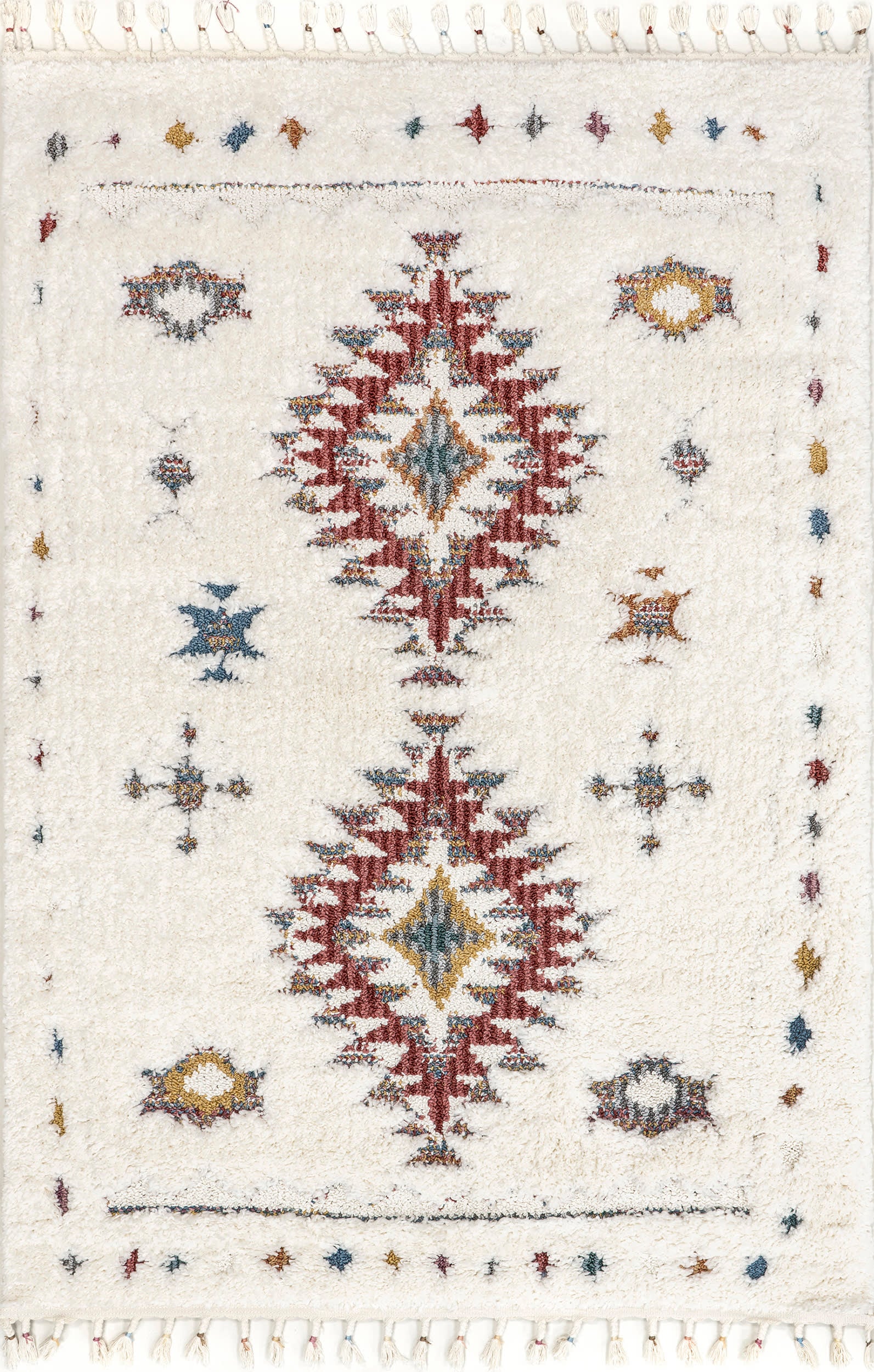 Kenzie Carved Shag Rug | Rust