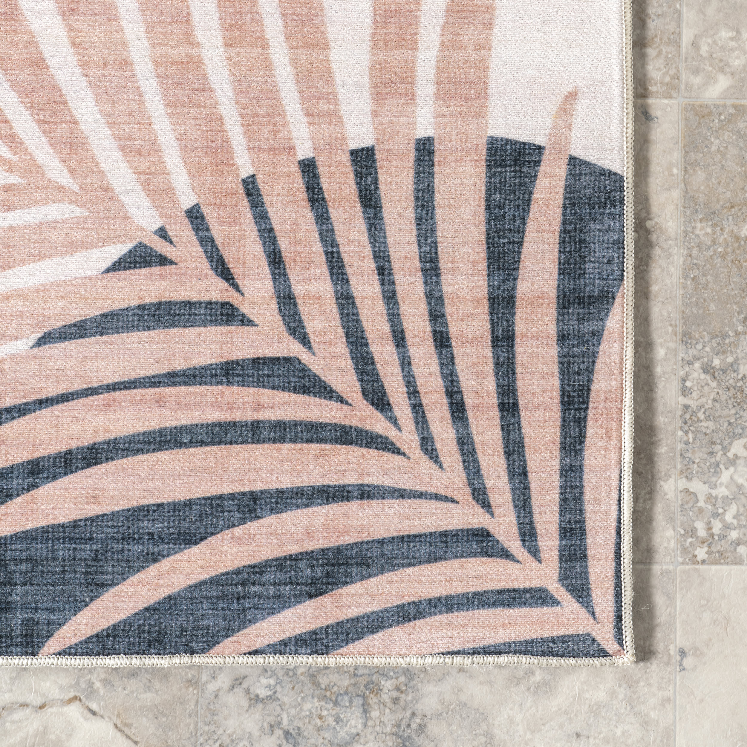 Keyla Palm Washable Indoor/Outdoor Rug | Multicolor - Image 3