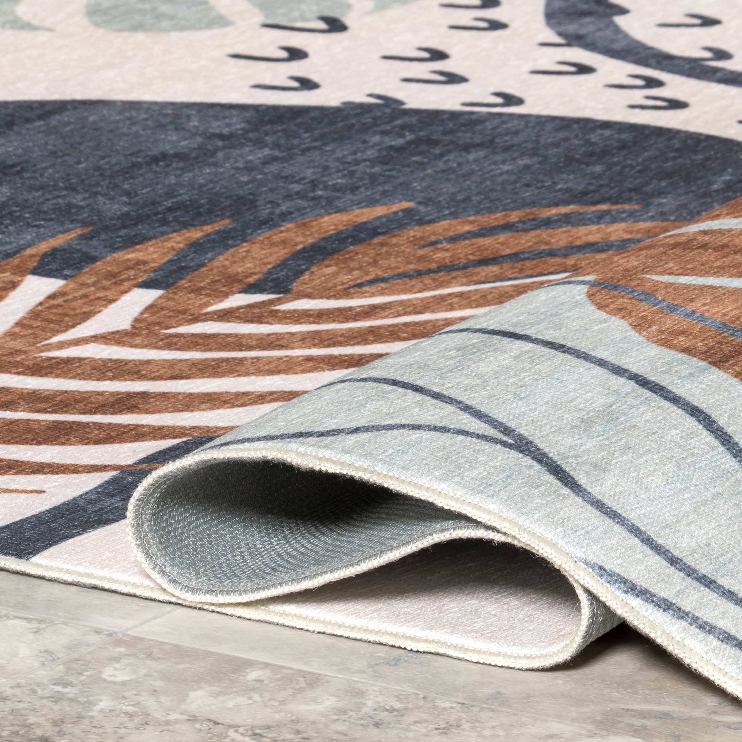 Keyla Palm Washable Indoor/Outdoor Rug | Multicolor - Image 9