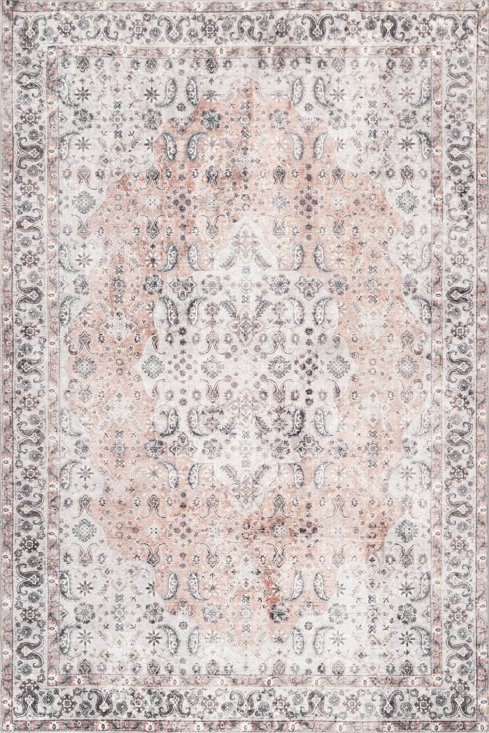 Kinsley Vintage Paisley Rug | Peach