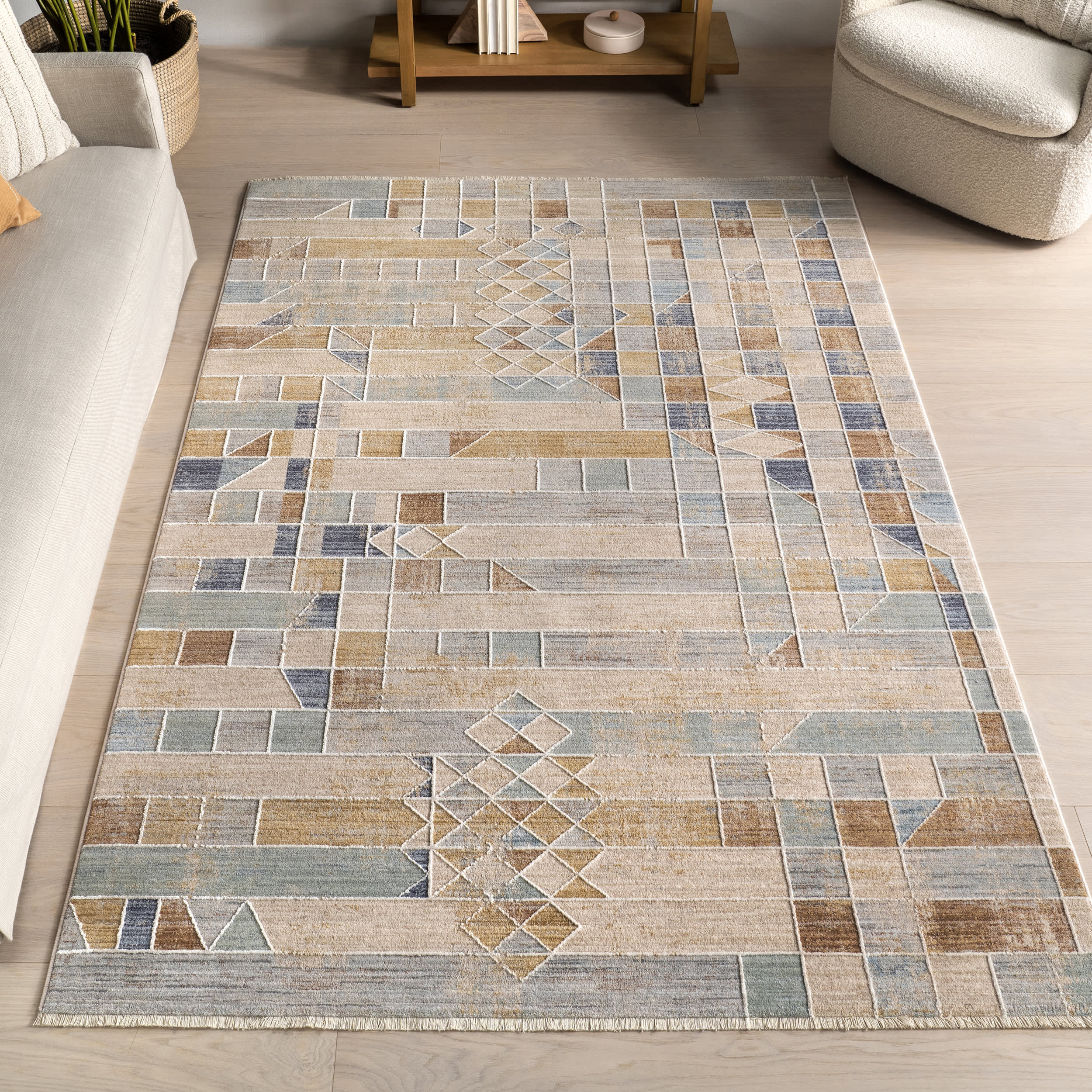 Kirsten Geometric Rug | Multicolor - Image 2