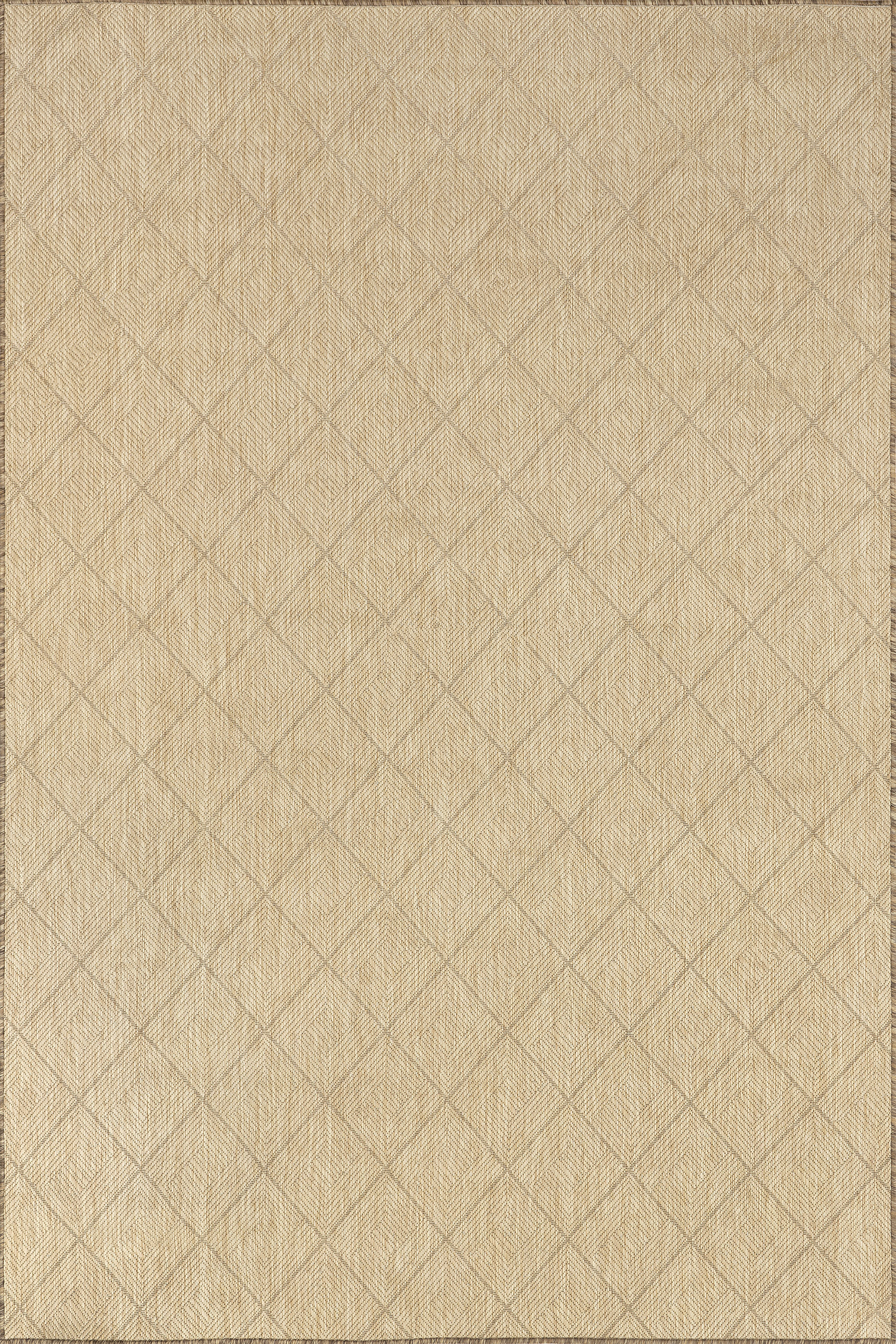 Kirstin Diamond Faux Jute Indoor/Outdoor Rug | Brown