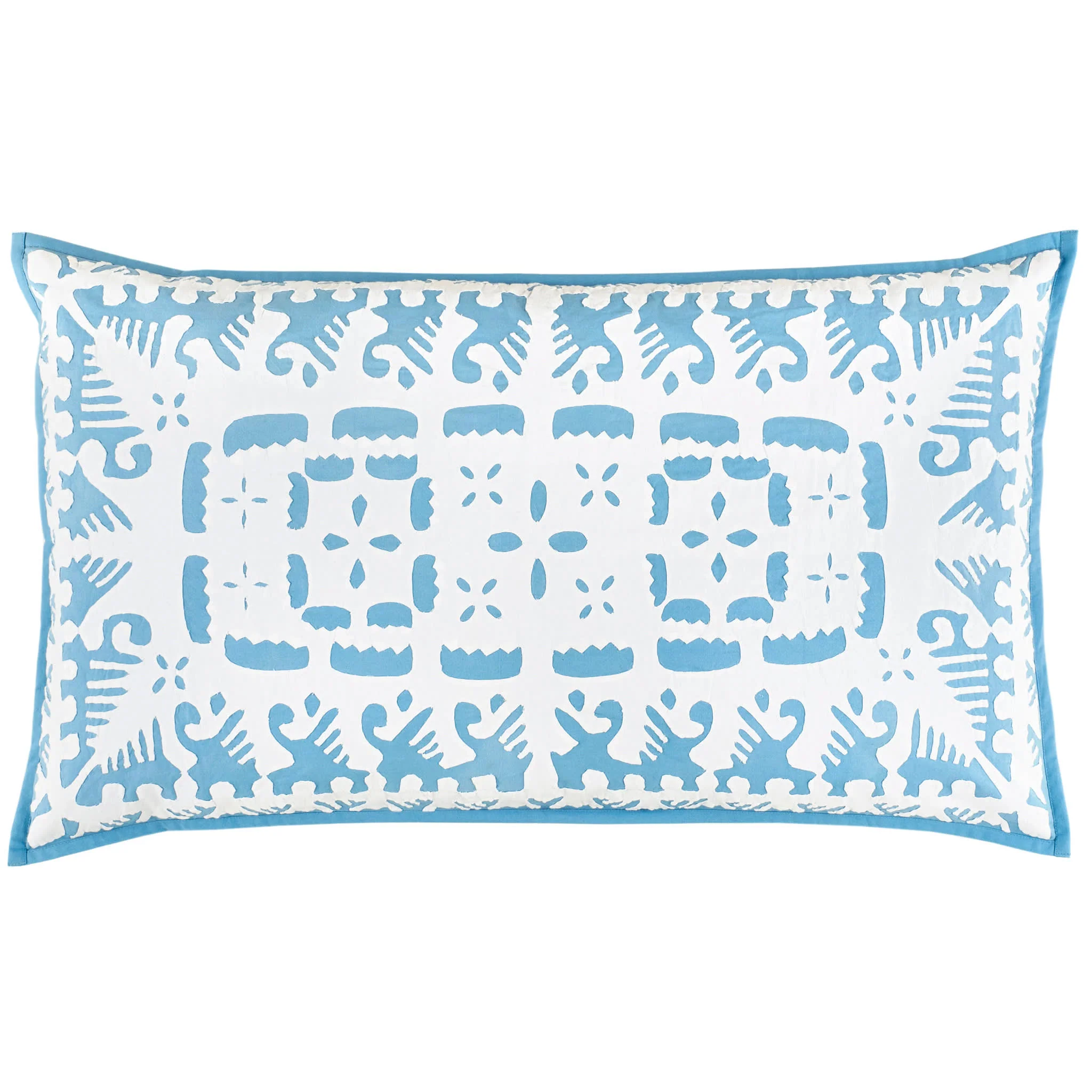 Knight Wood Cutwork Sham | Lapis - Image 4
