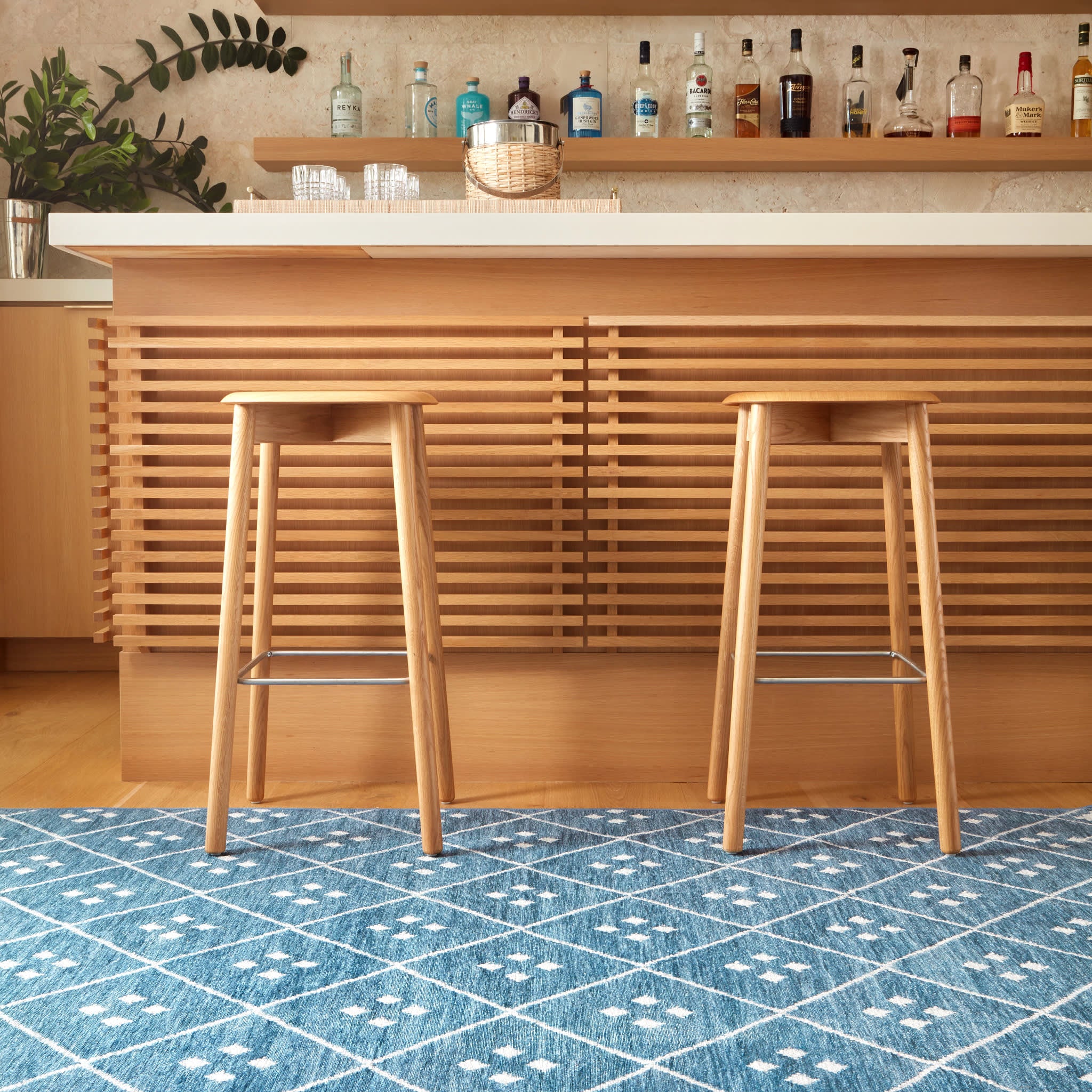 Kota Machine Washable Rug | Indigo - Image 2