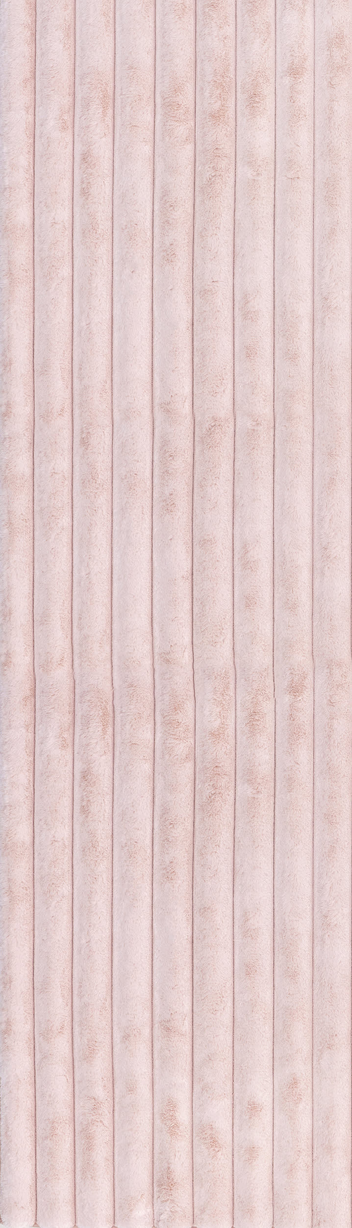 Kris Striped Plush Cloud Washable Rug | Blush