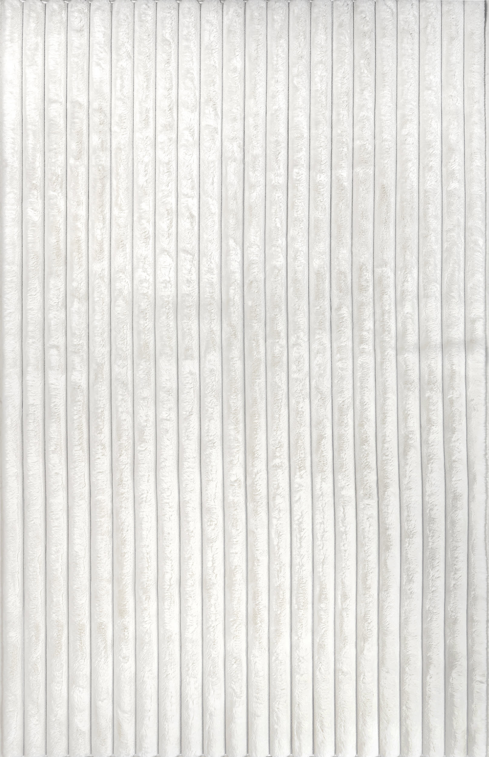 Kris Striped Plush Cloud Washable Rug | Off White