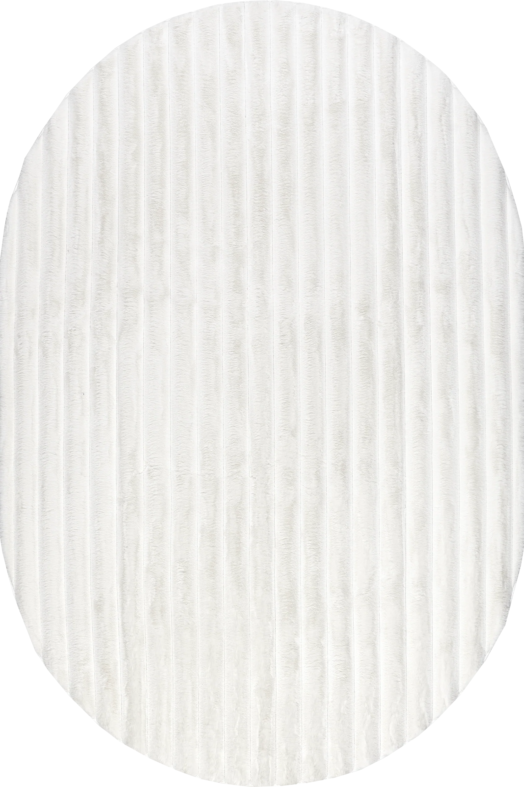 Kris Striped Plush Cloud Washable Rug | Off White