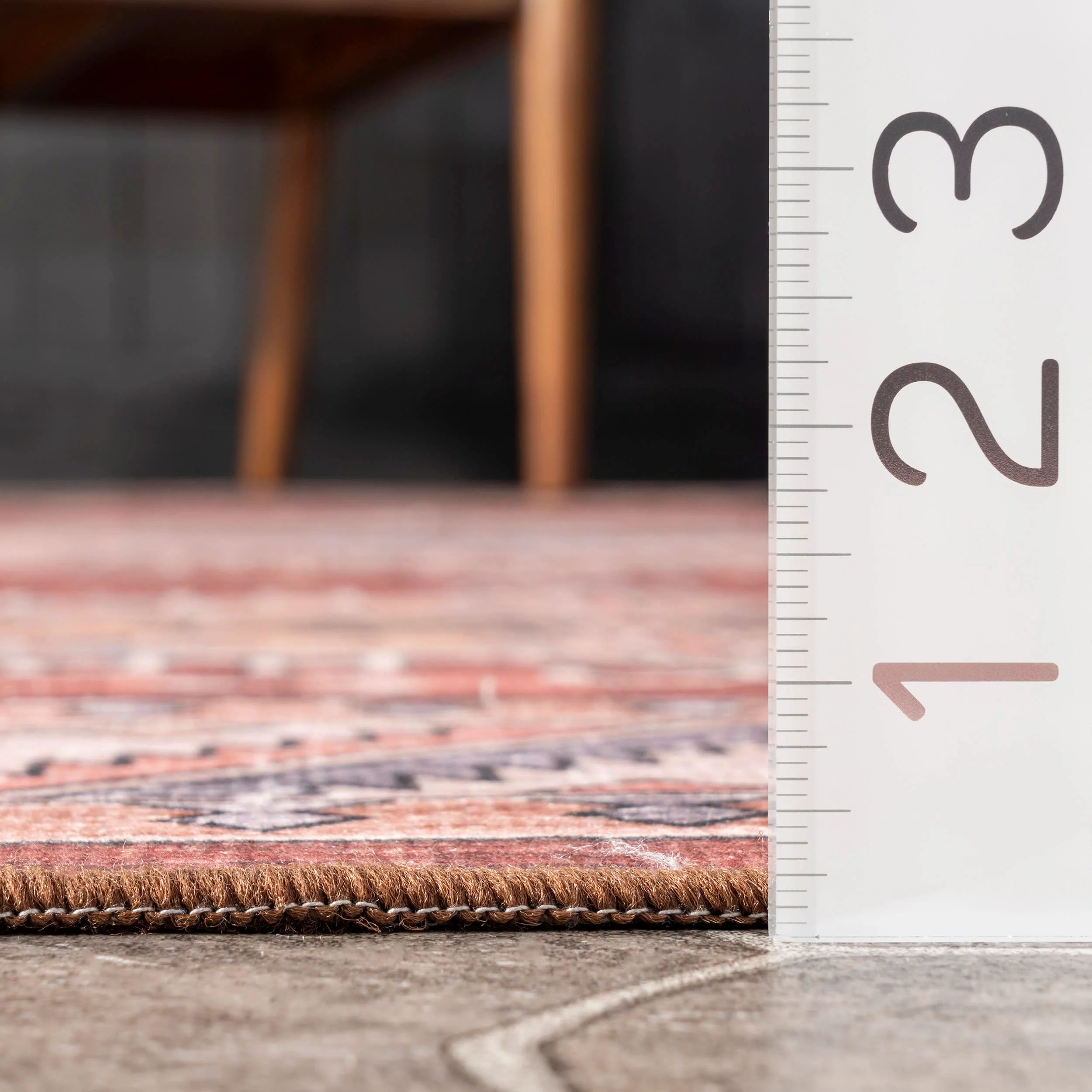 Kristen Geometric Washable Indoor/Outdoor Rug | Brick - Image 5
