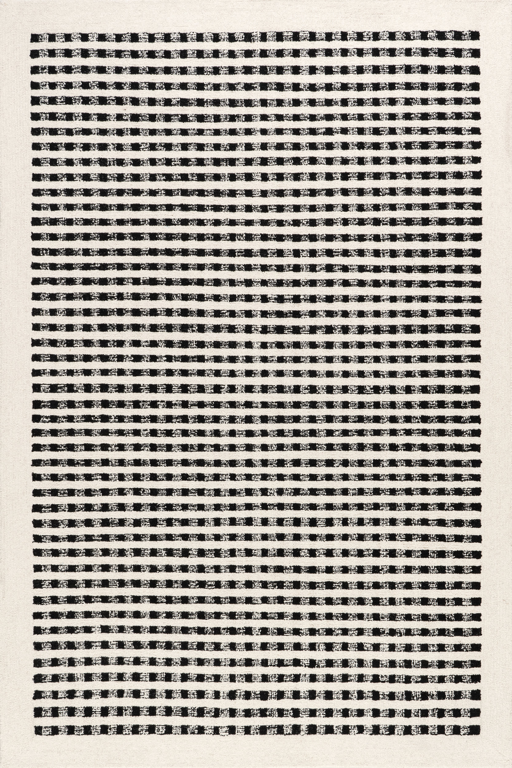 Kristie Wool Striped Rug | Ivory