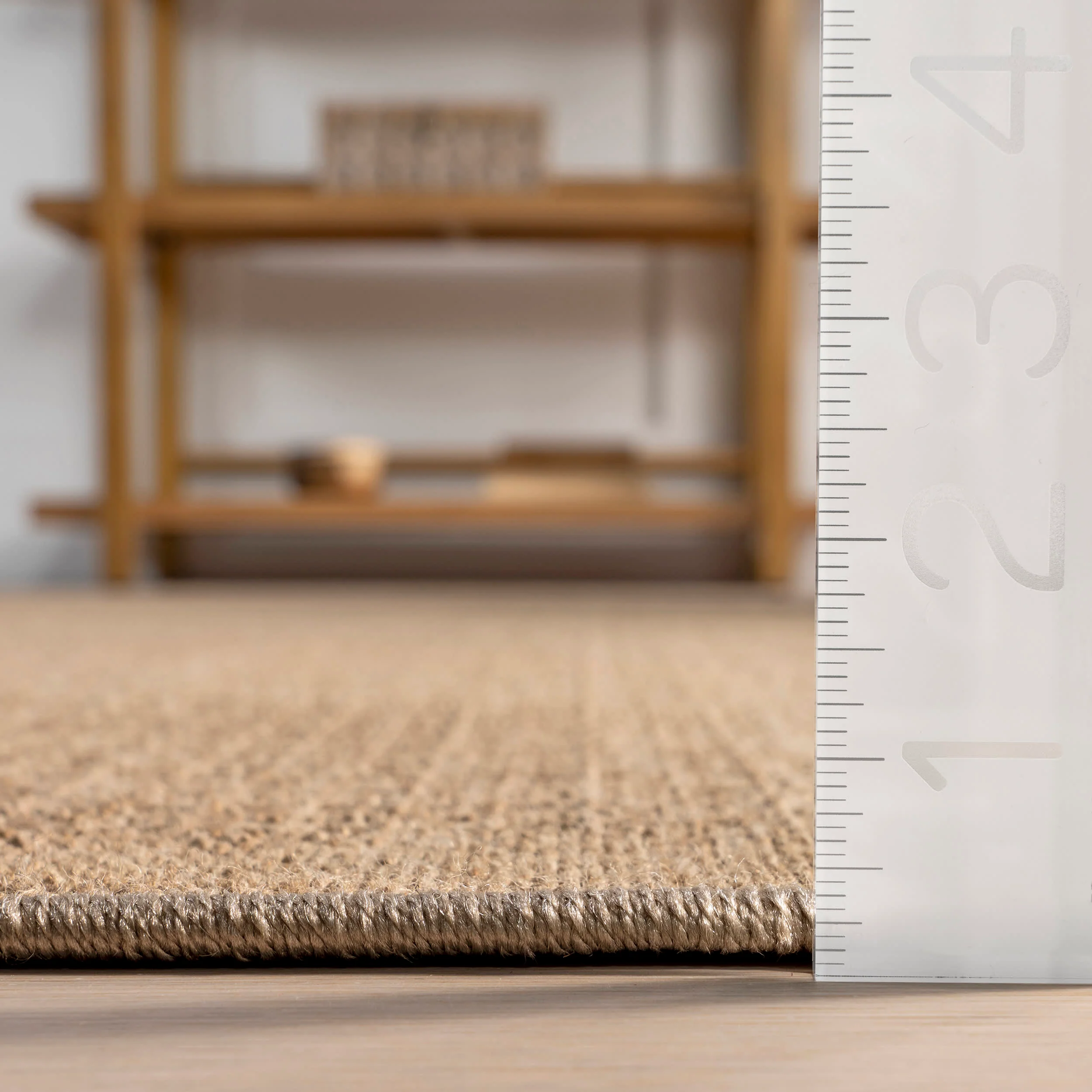 Krystal Bordered Weave Rug | Natural - Image 5