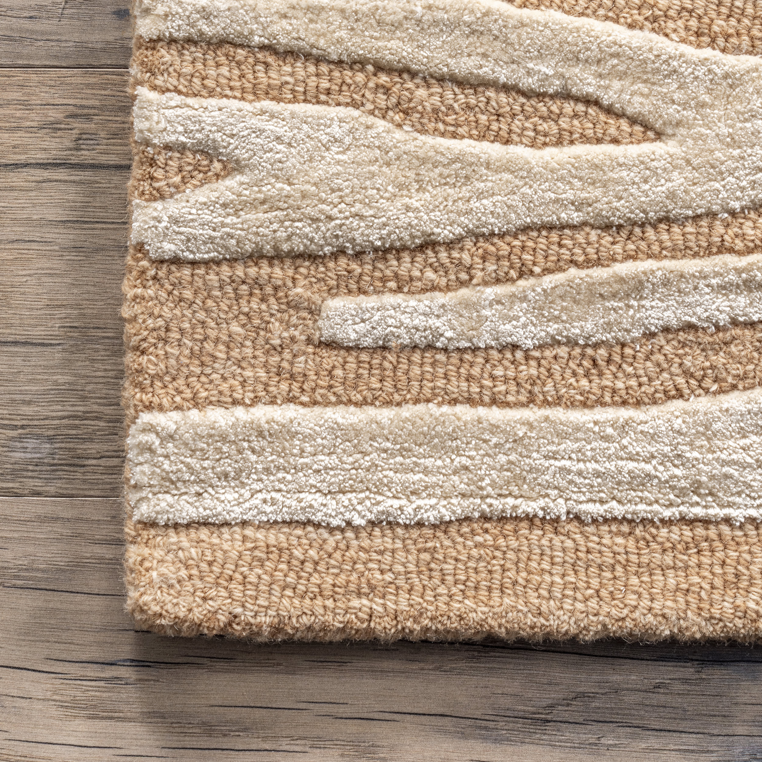 Kylie Wool-Blend Zebra Rug | Tan - Image 3