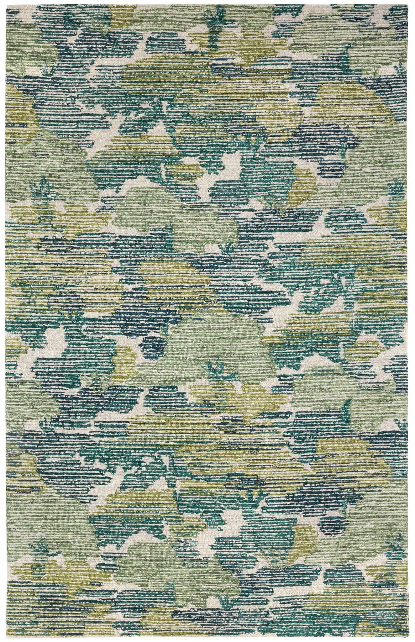 Ladycross Hand Hooked Wool Rug | Green