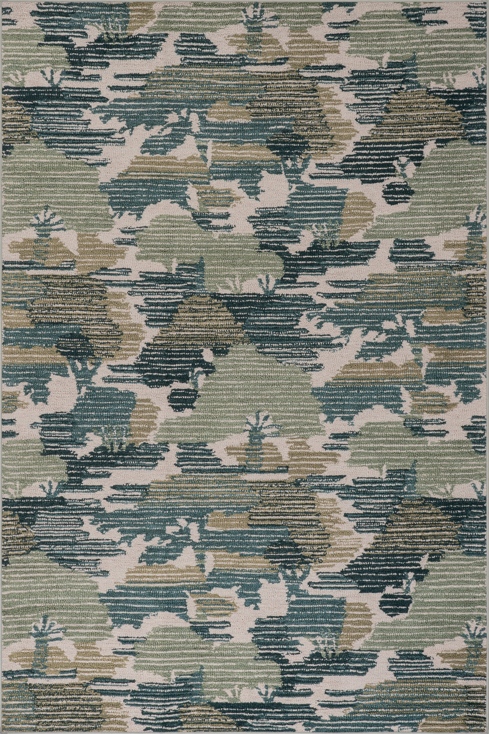 Ladycross Machine Washable Rug | Green