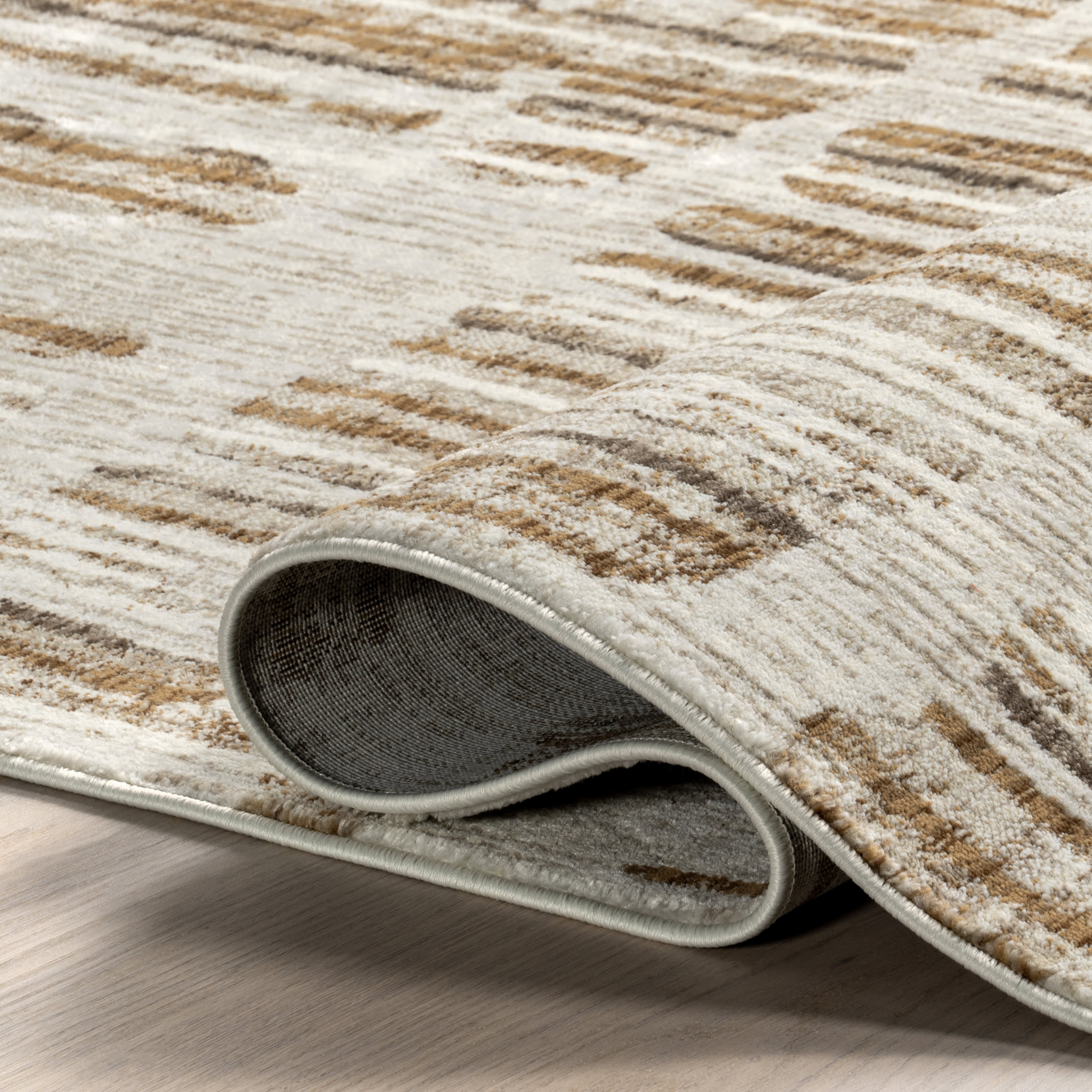 Lafayette Abstract Striped Rug | Beige - Image 7