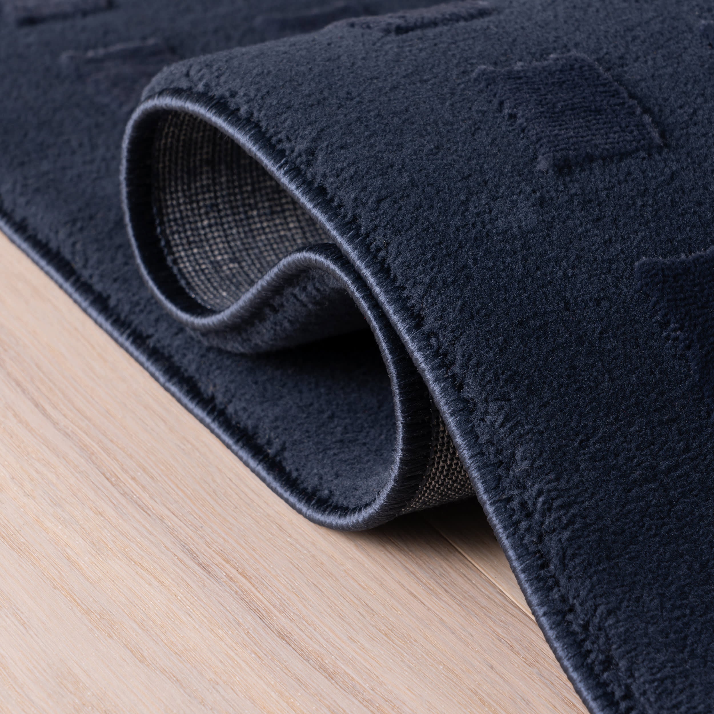 Lambertville Plush Textured Washable Rug | Blue - Image 6