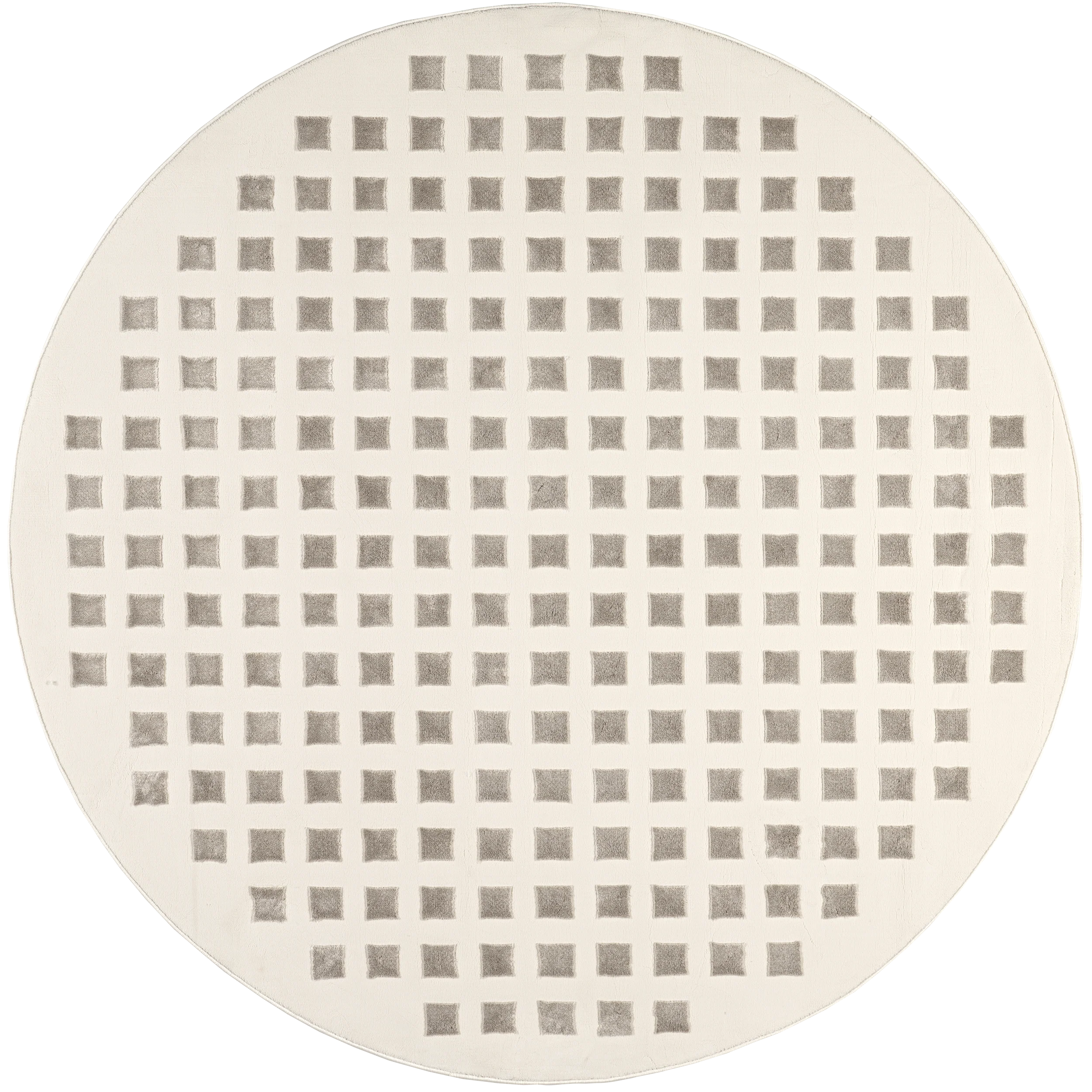 Lambertville Plush Textured Washable Rug | Cream/Grey
