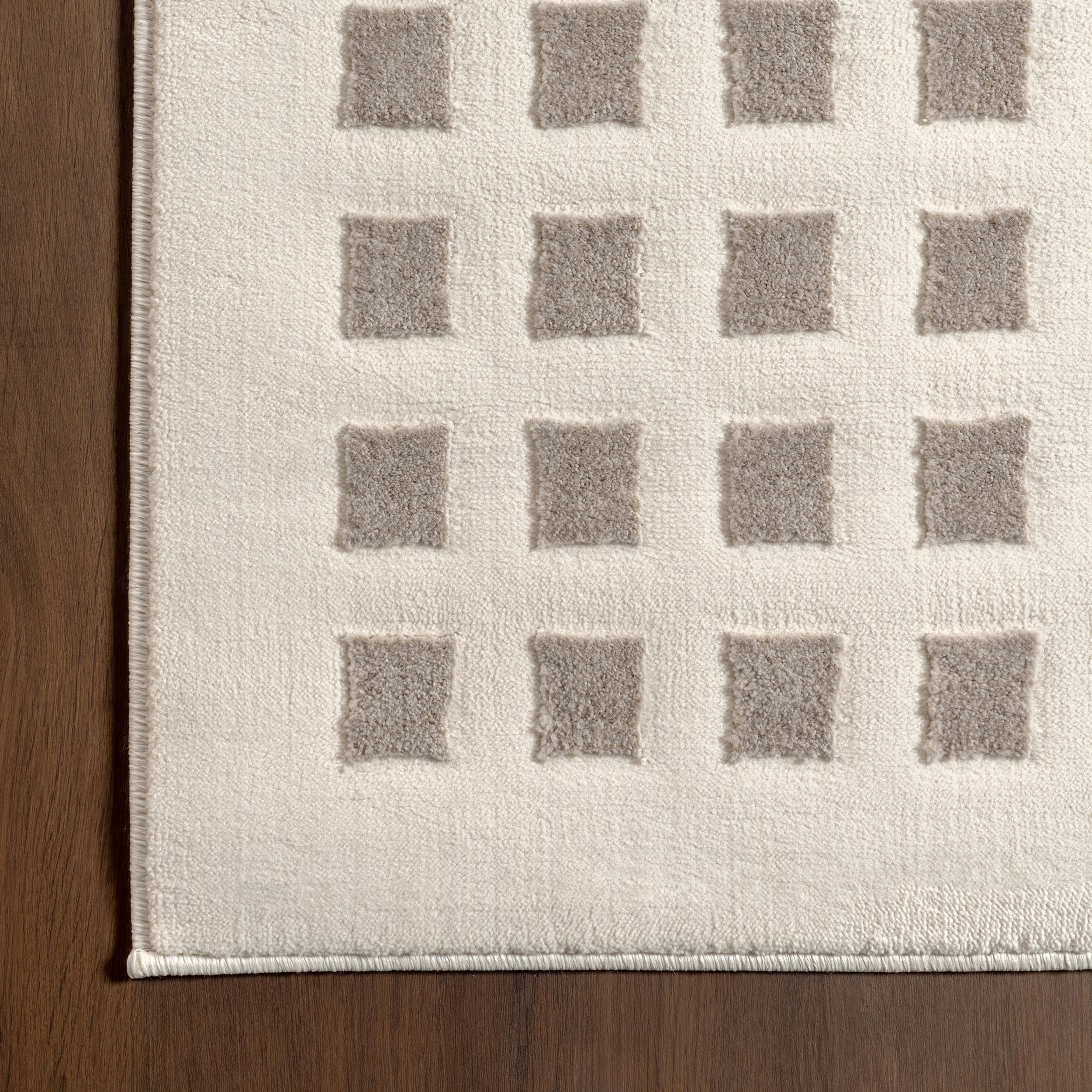 Lambertville Plush Textured Washable Rug | Cream/Grey - Image 3