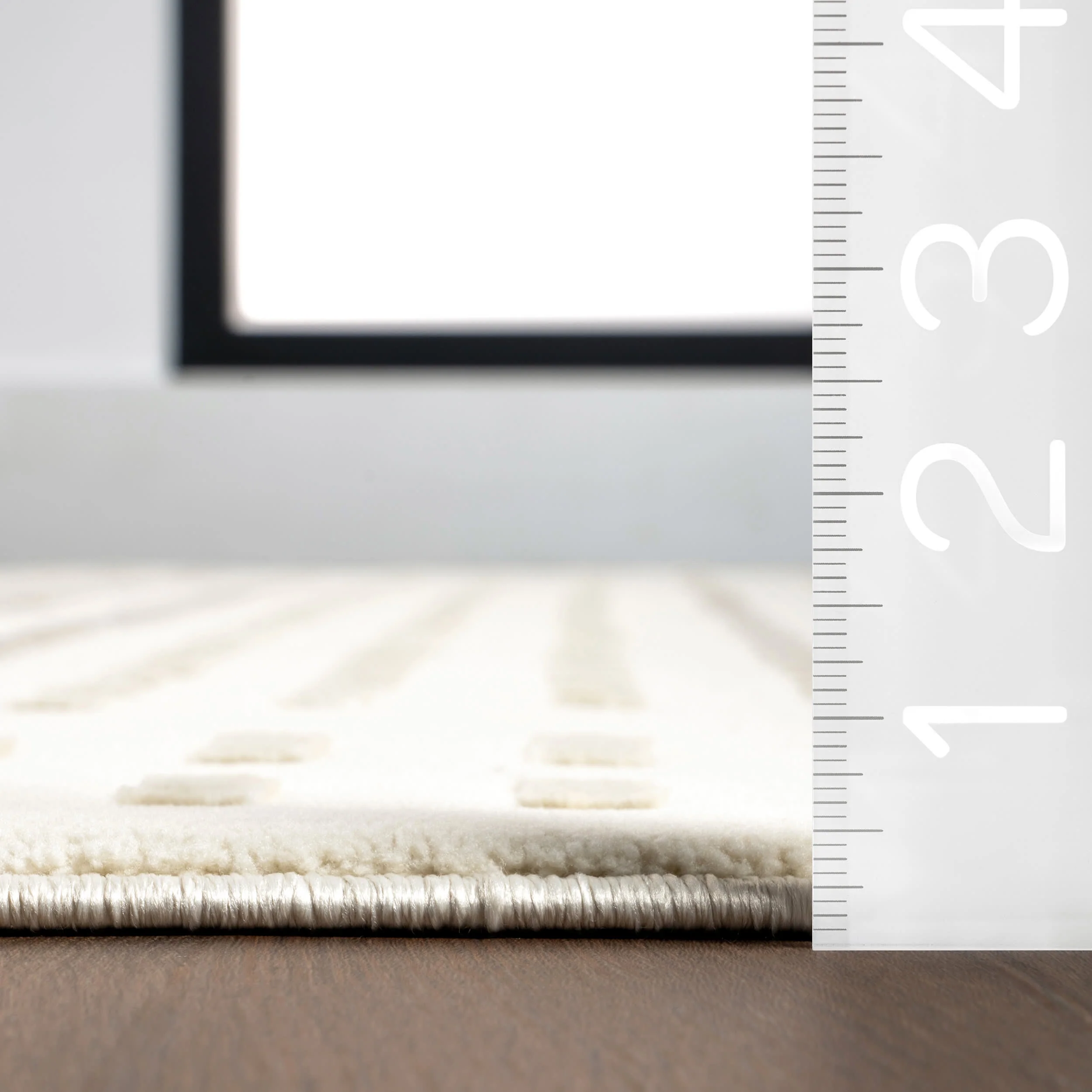 Lambertville Plush Textured Washable Rug | Cream/Grey - Image 5