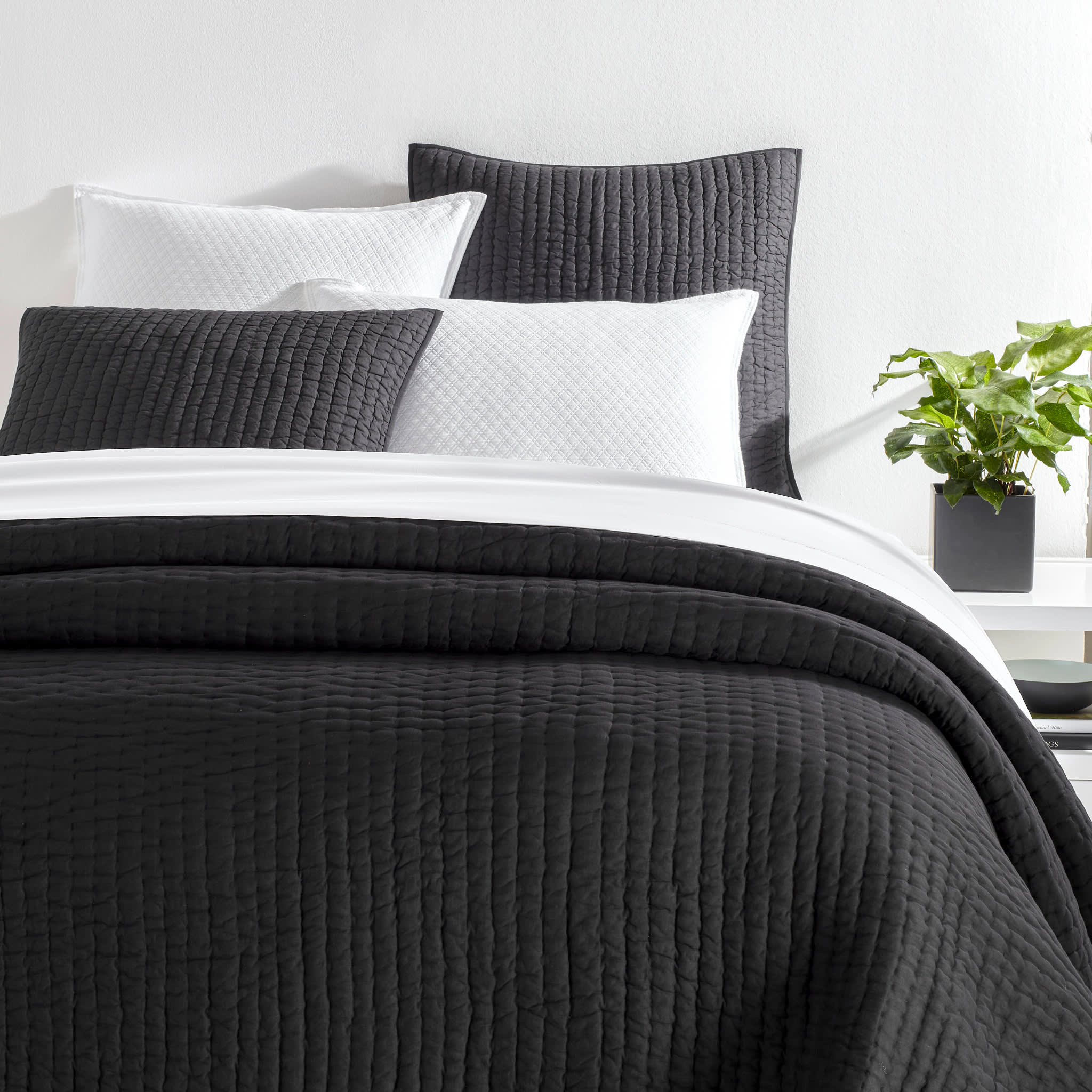 Lana Voile Quilt | Black