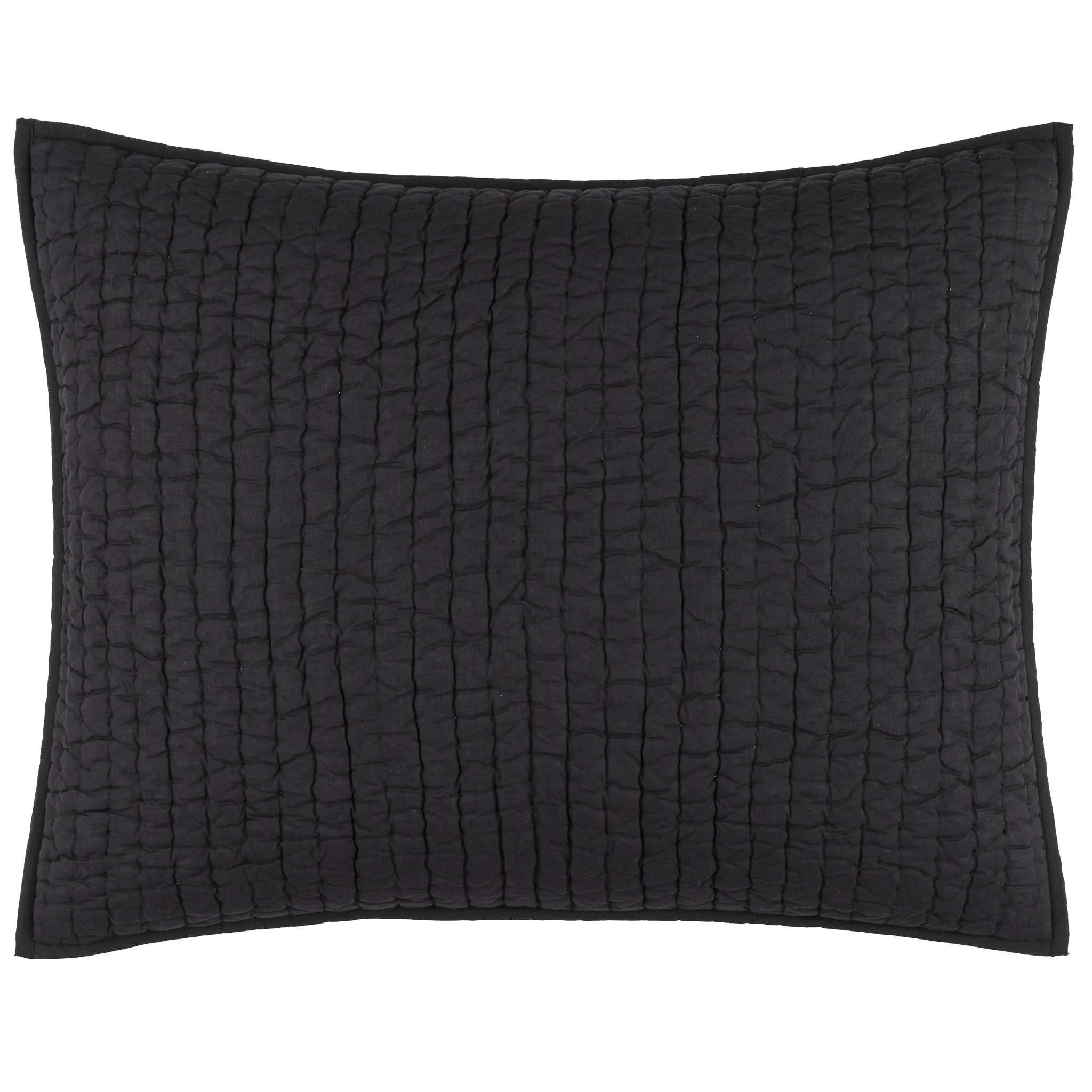 Lana Voile Quilted Sham | Black