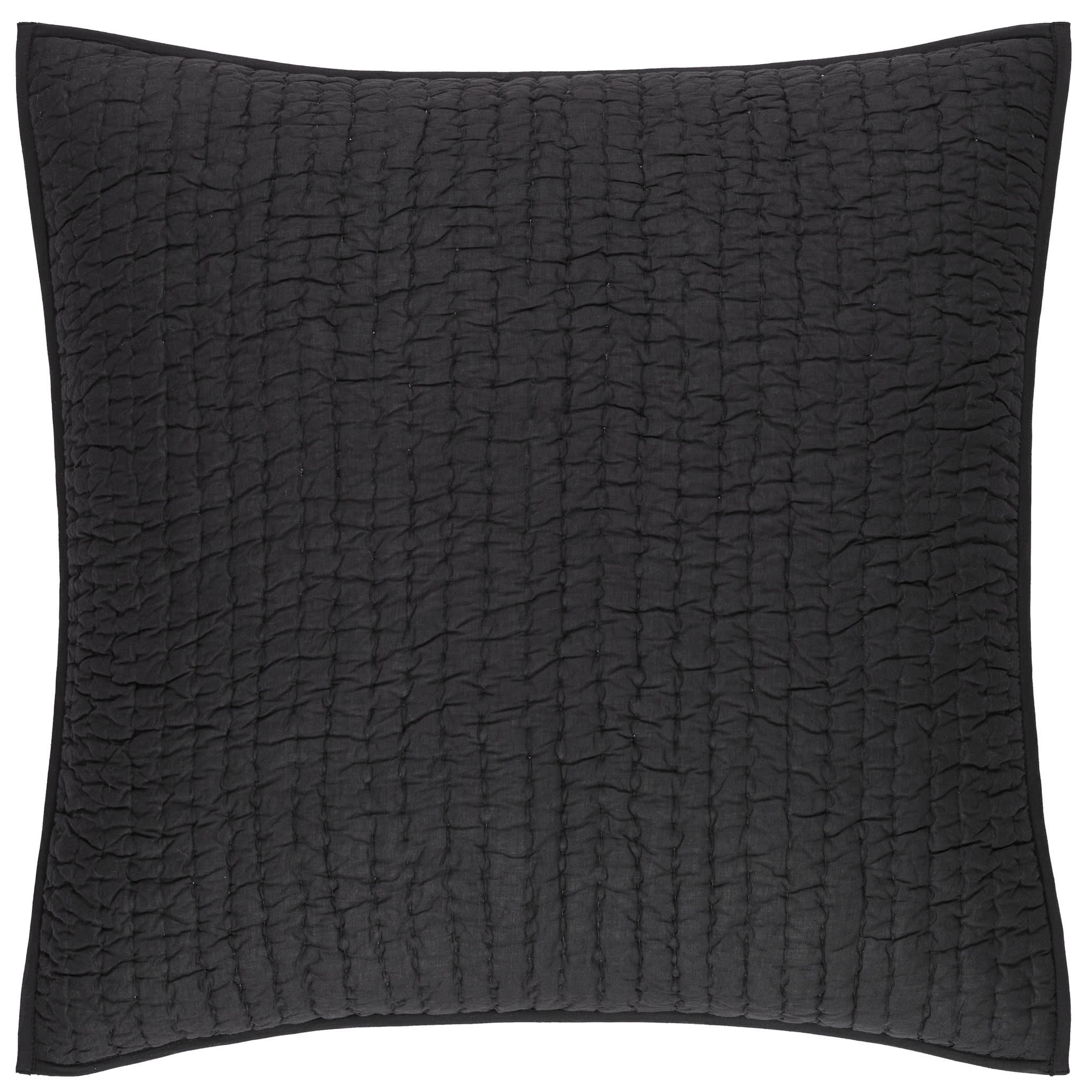 Lana Voile Quilted Sham | Black - Image 3