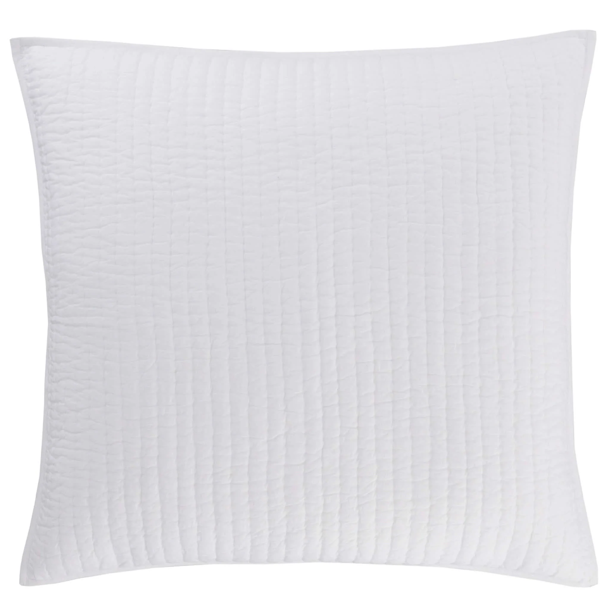 Lana Voile Quilted Sham | White