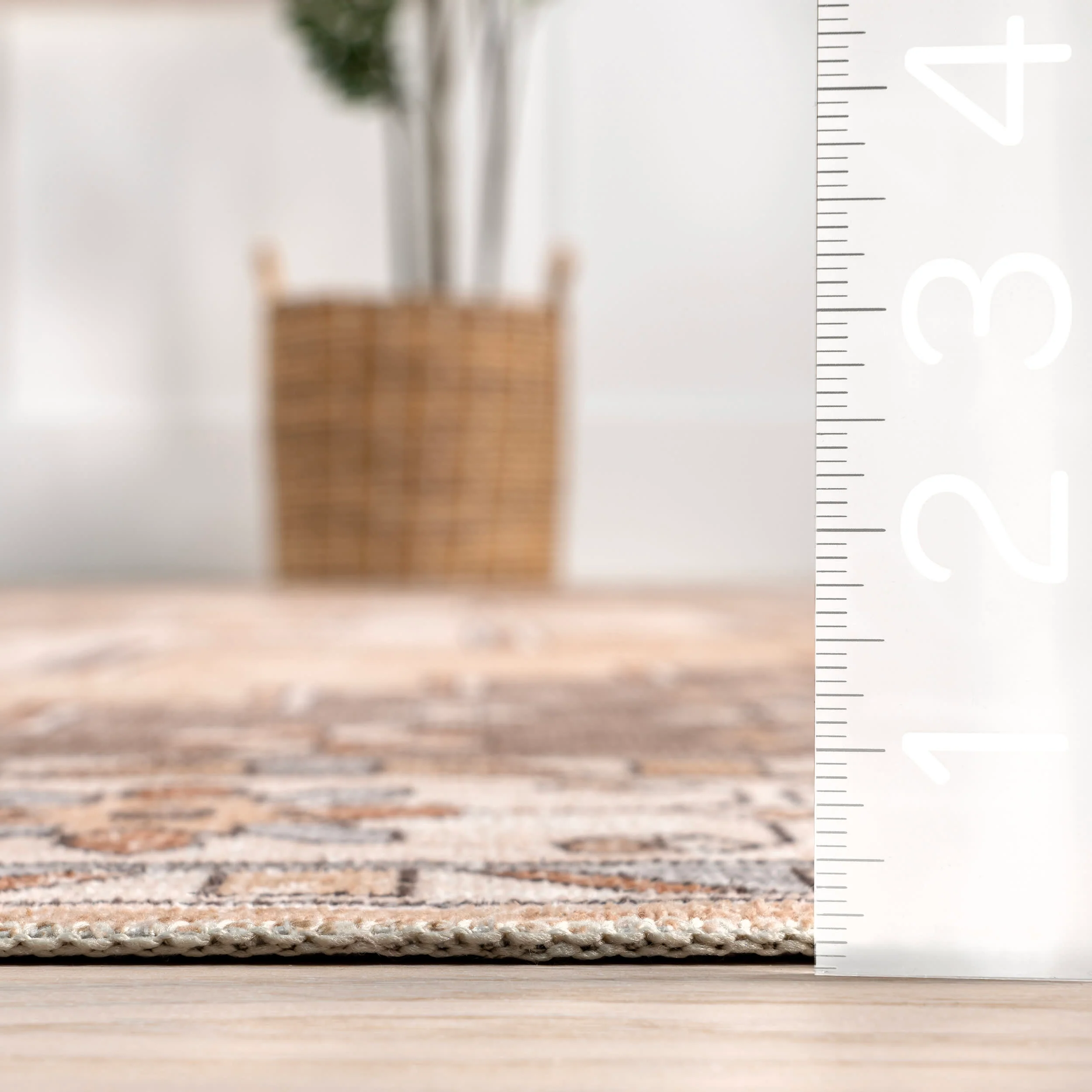 Laurel Medallion Washable Rug | Sand - Image 4