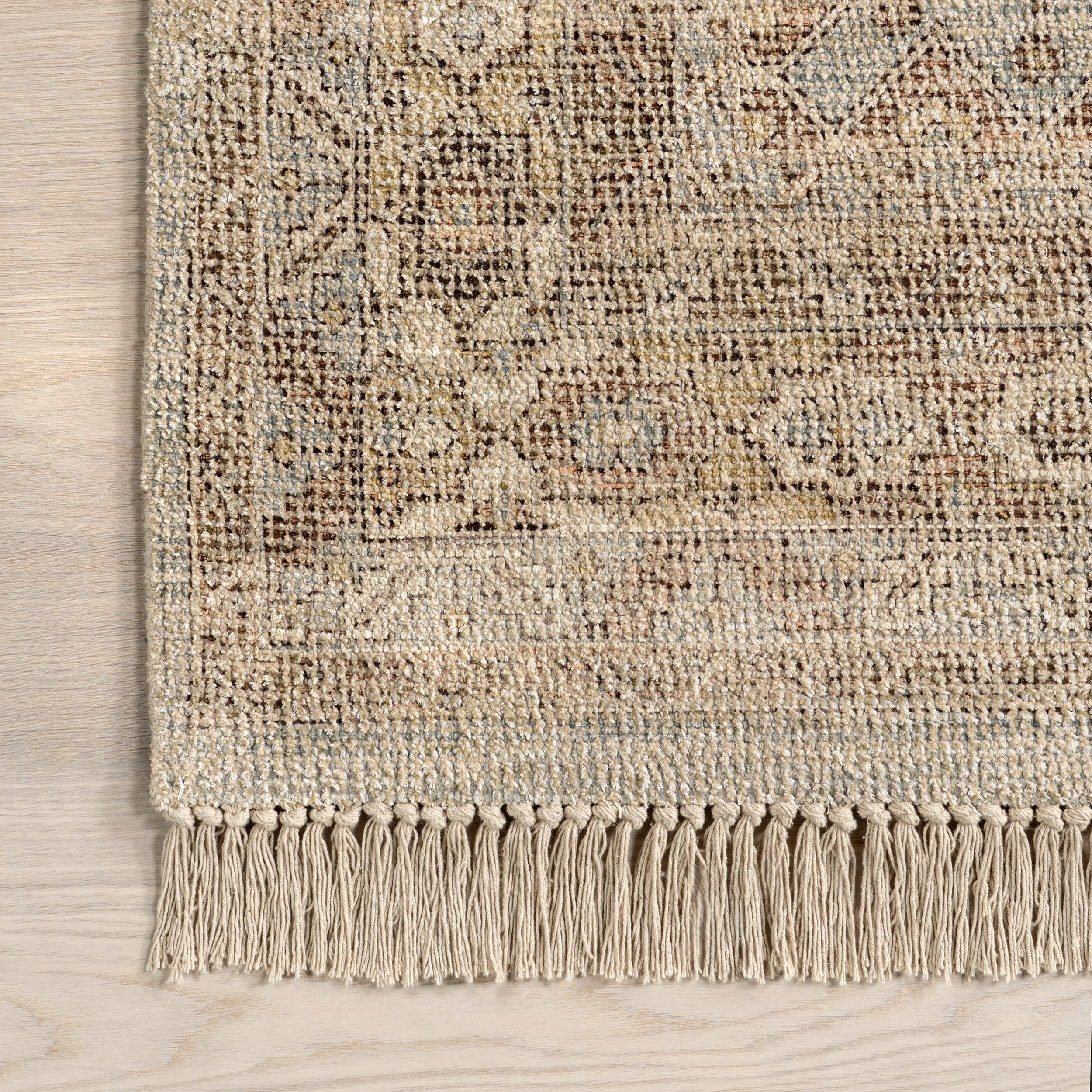 Laurie Casual Tasseled Rug | Khaki - Image 3