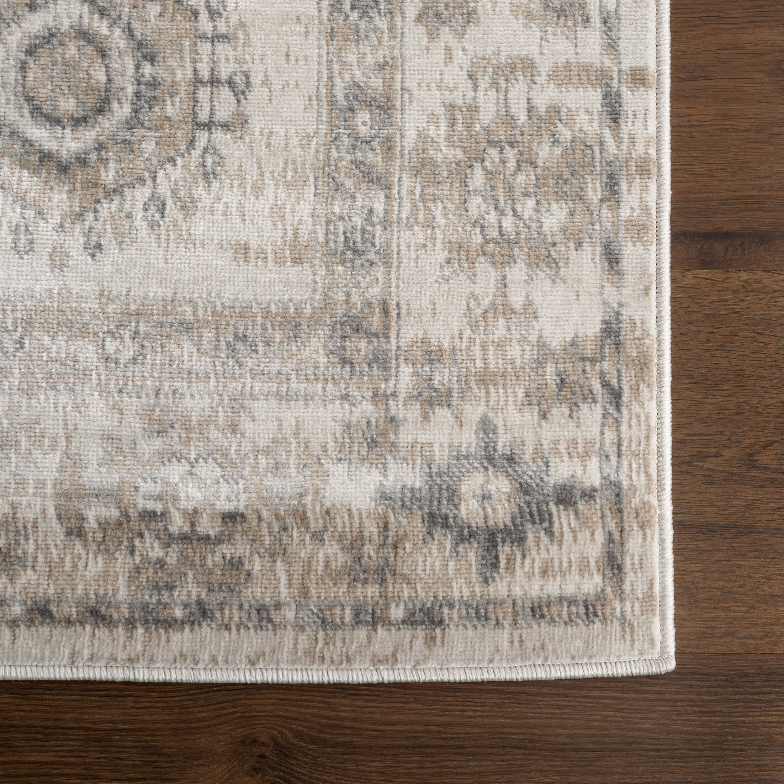 Lauryn Small Medallion Rug | Light Grey - Image 4