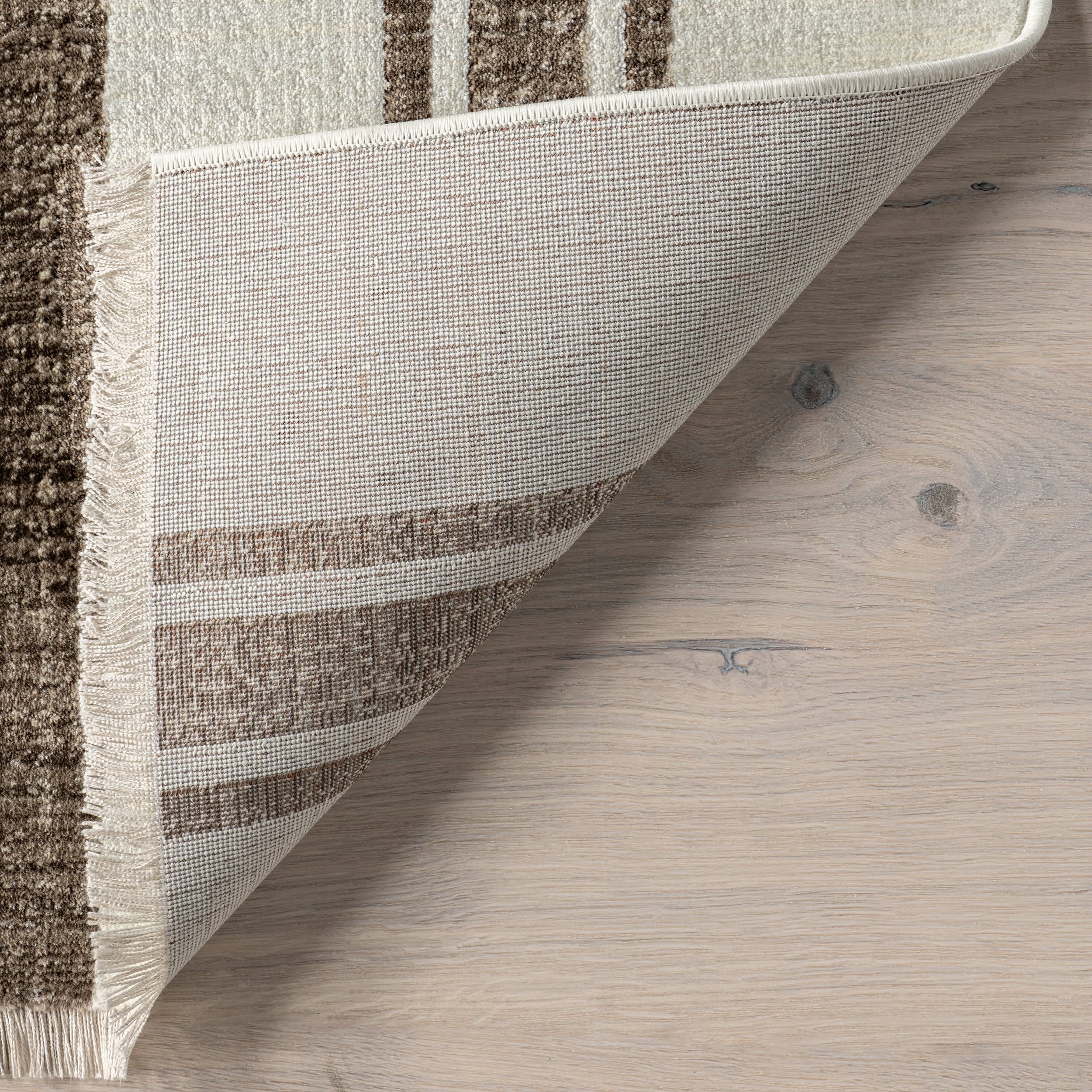 Laverne Striped Rug | Brown - Image 6