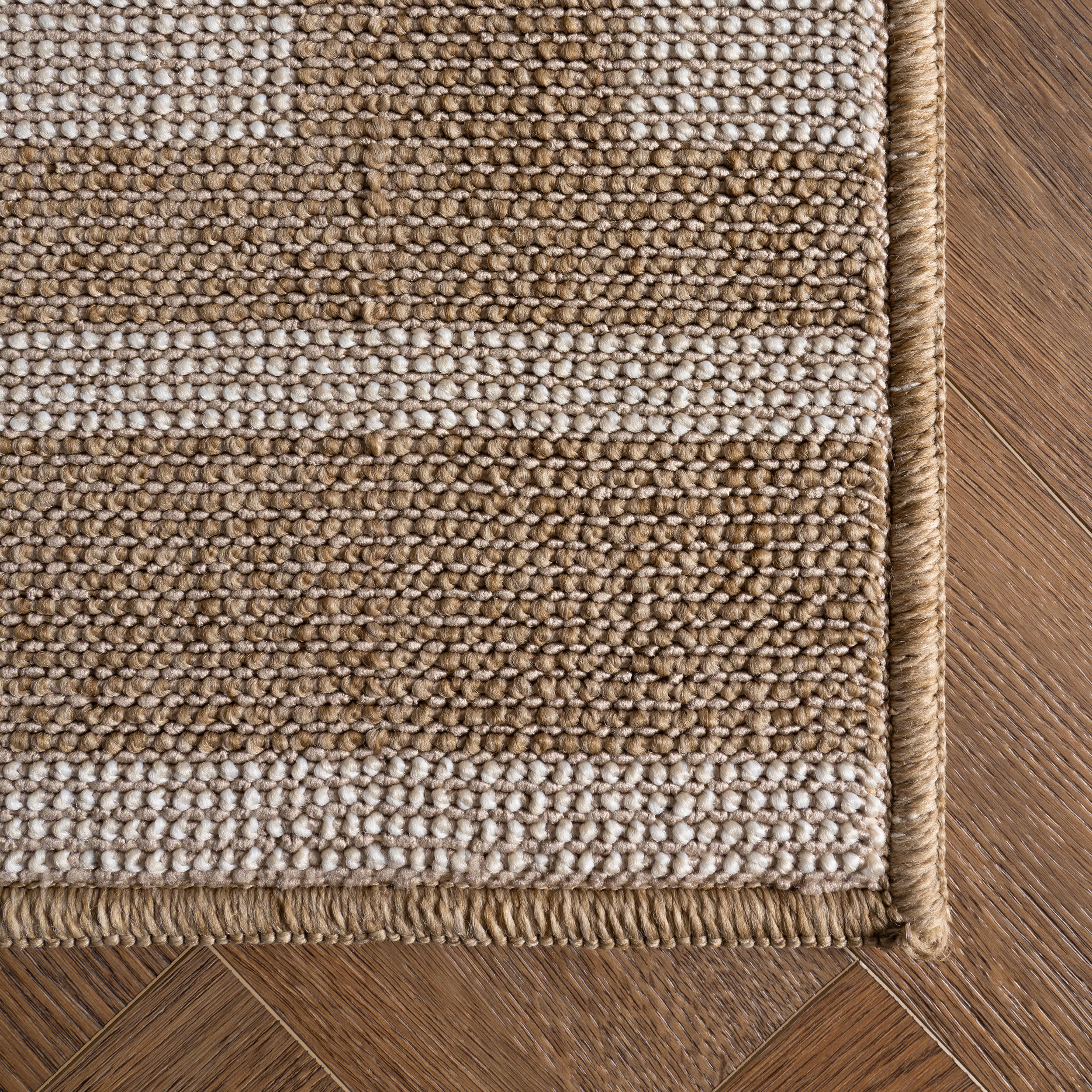 Layali Modern Checkered Indoor/Outdoor Rug | Ivory - Image 4