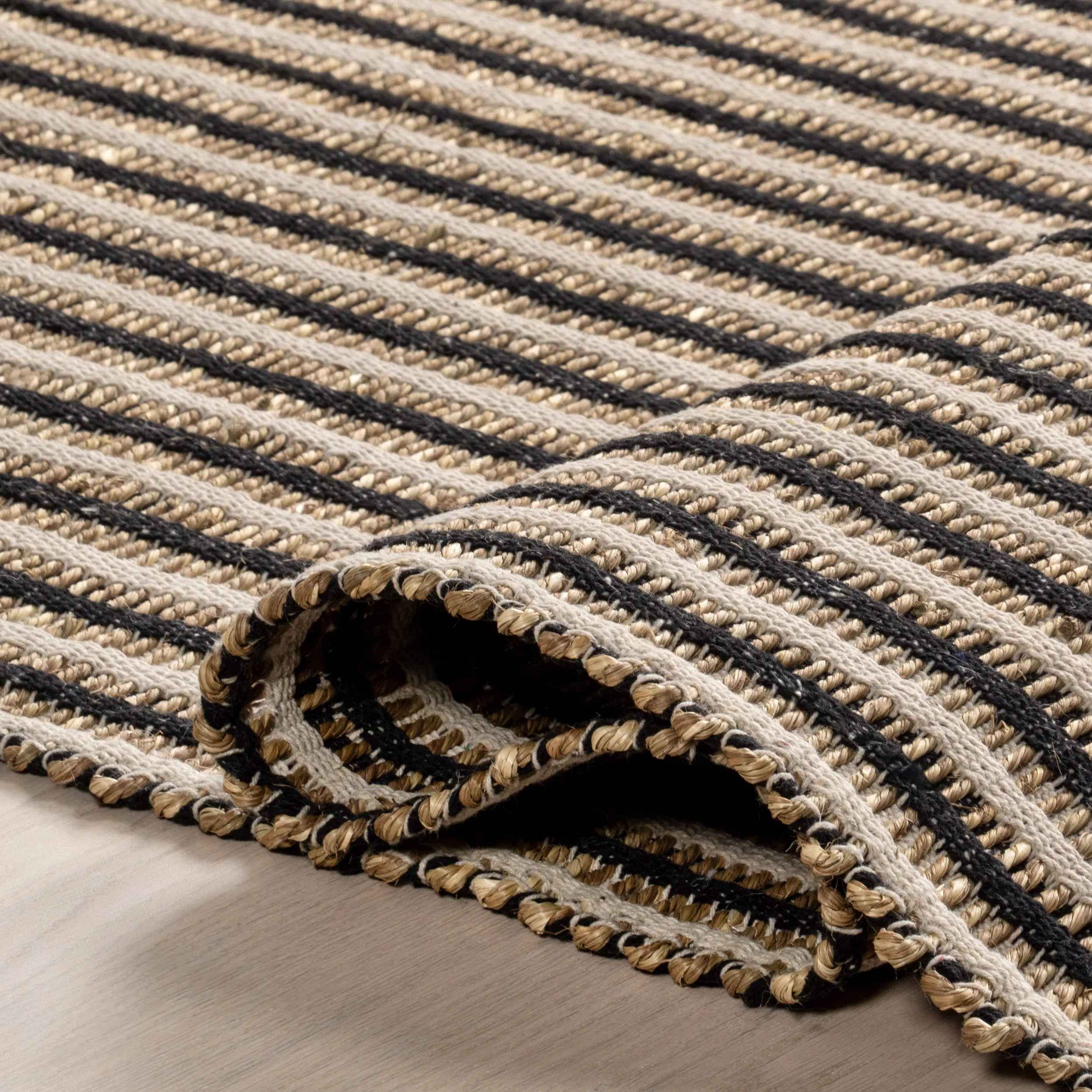 Lelia Striped Jute-Blend Rug | Ivory - Image 8