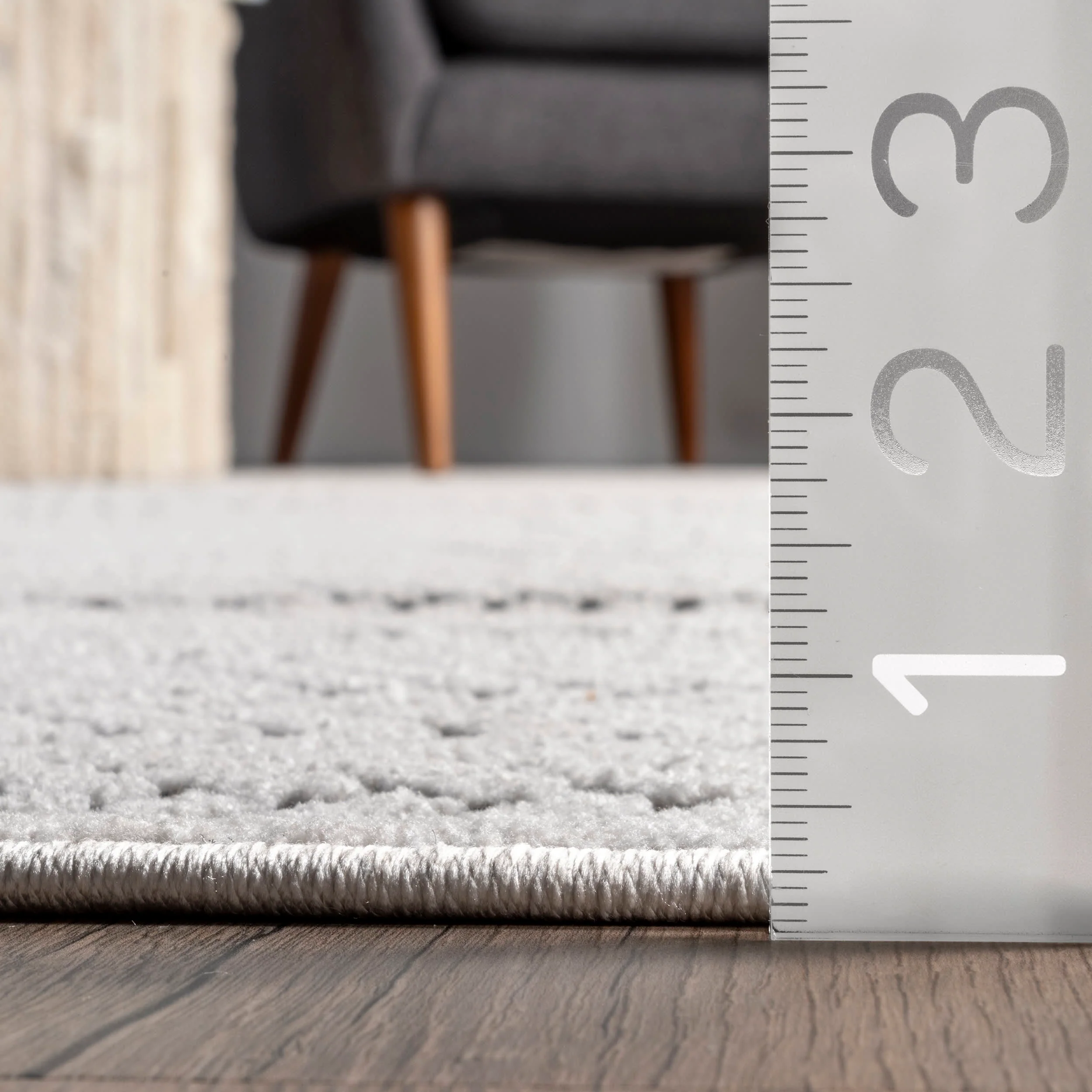Lena Striped Textured Indoor/Outdoor Rug | Grey - Image 5