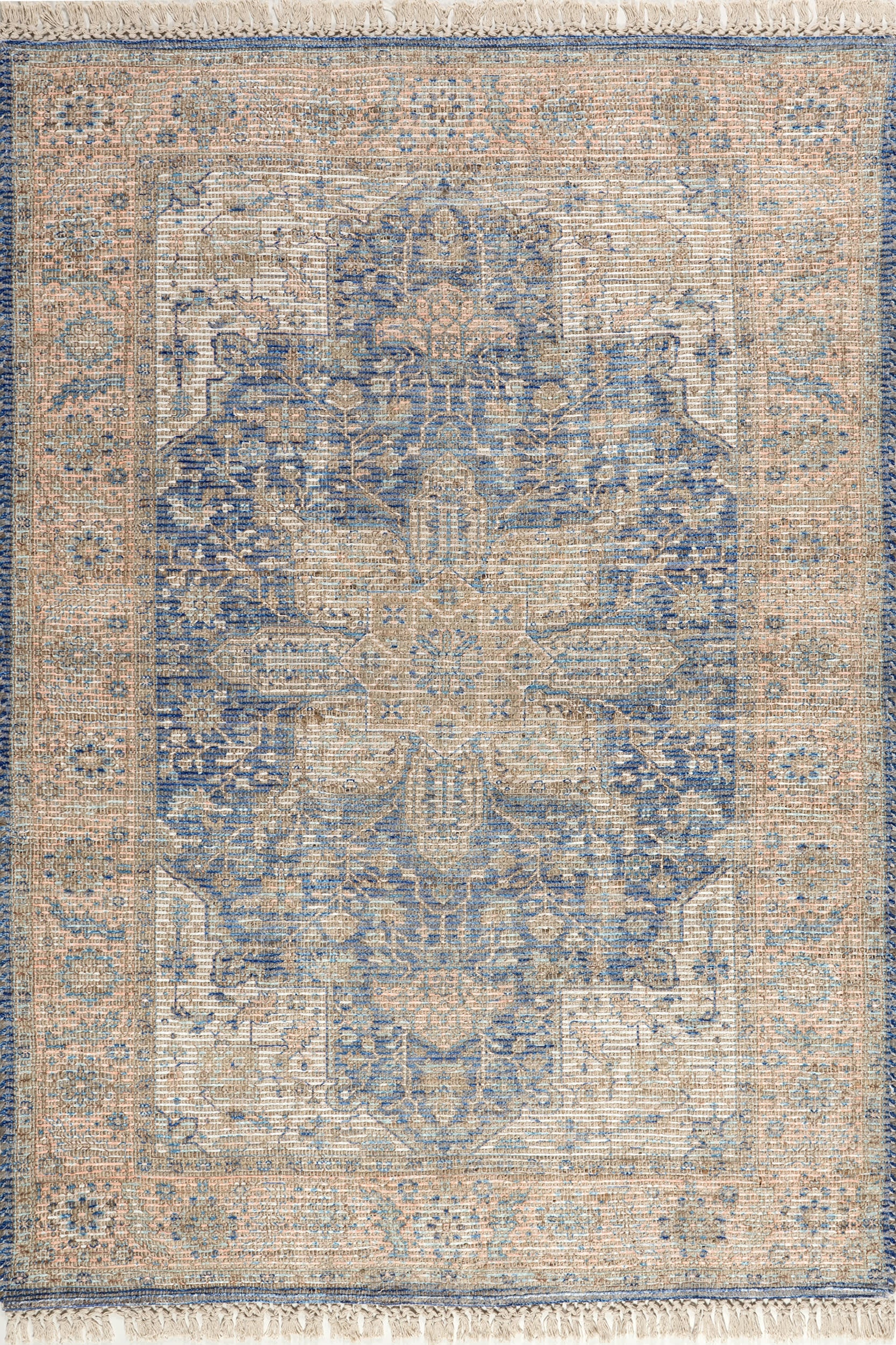 Lennox Medallion Tassel Rug | Blue
