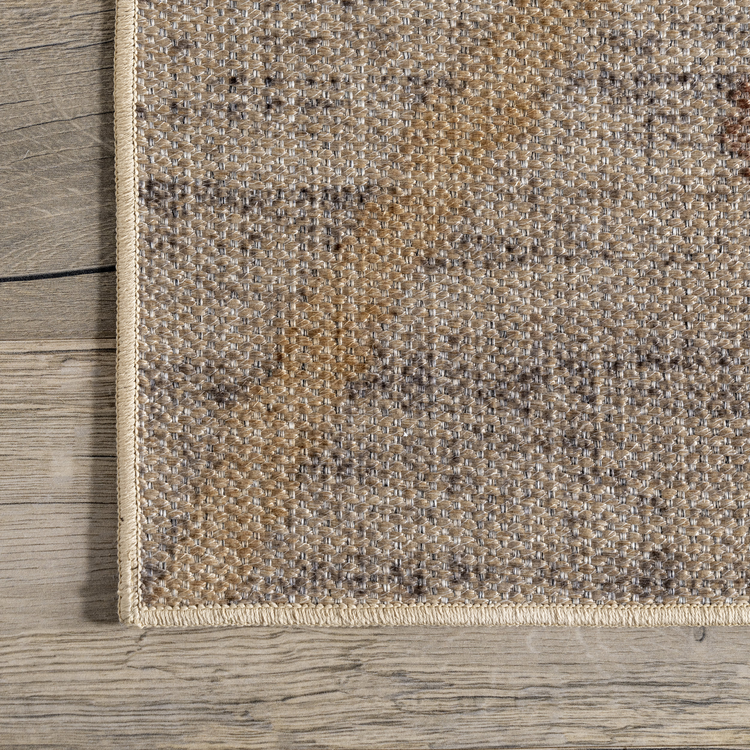 Leva Easy-Jute Washable Retro Rug | Natural - Image 3