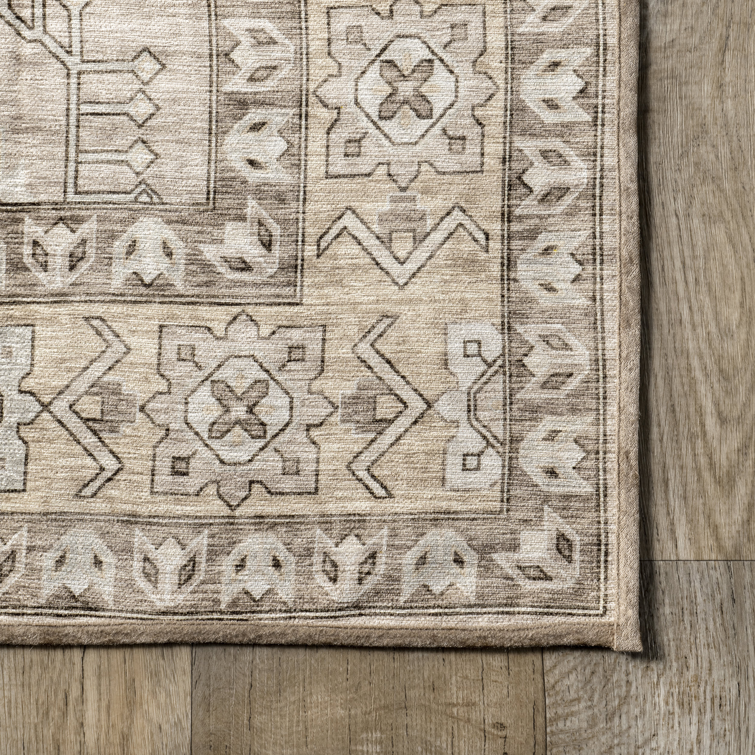 Lexia Washable Faded Rug | Beige - Image 3