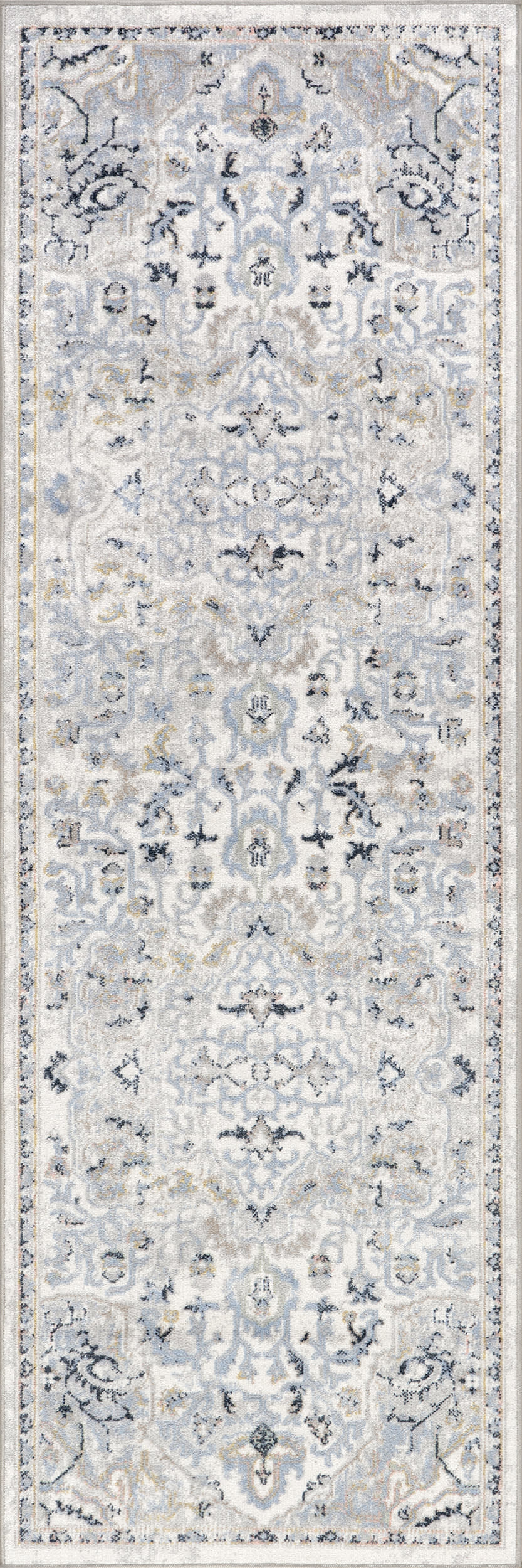 Lianna Washable Vines Rug | Blue